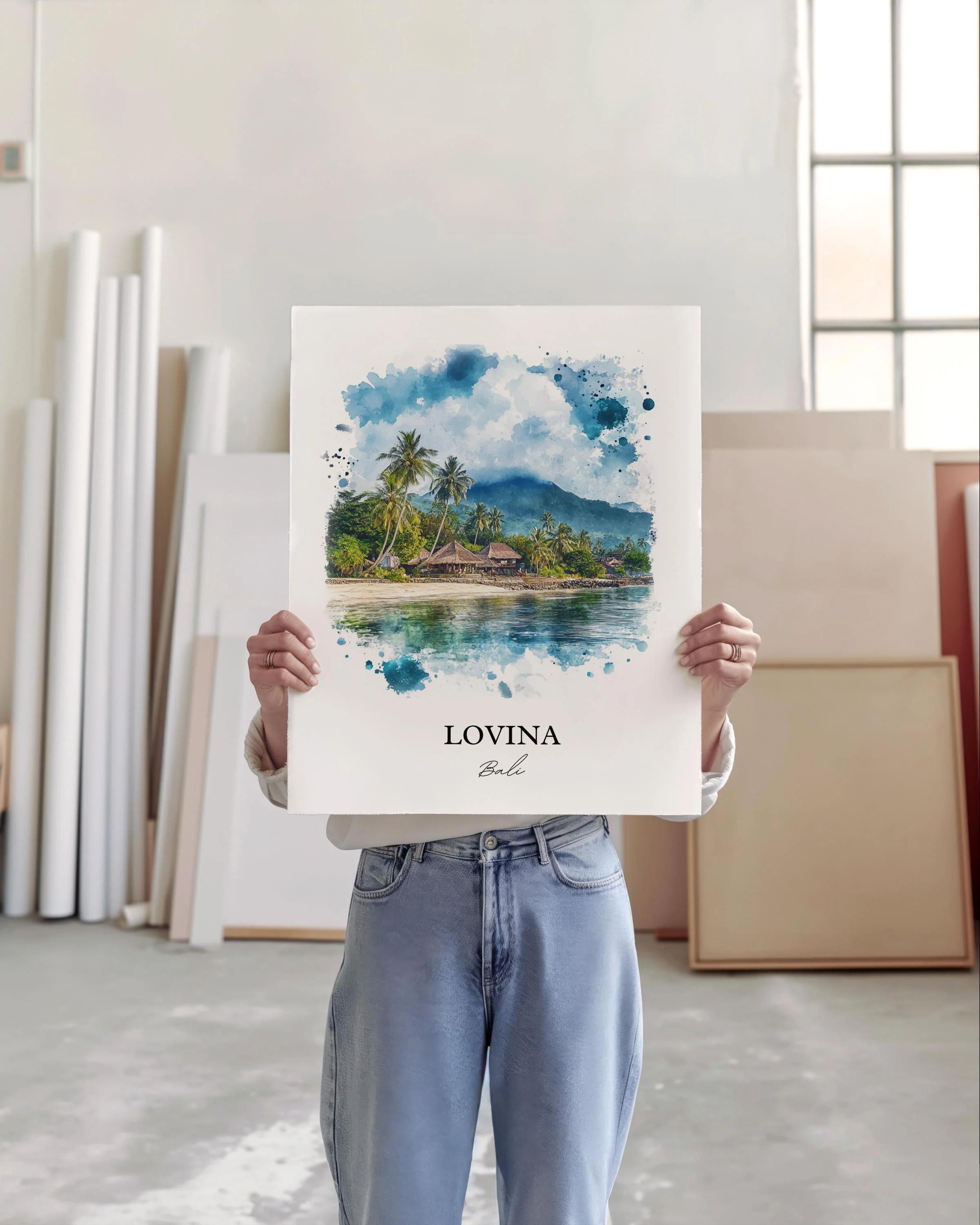 Lovina, Bali – Watercolor Art Print - Image 4