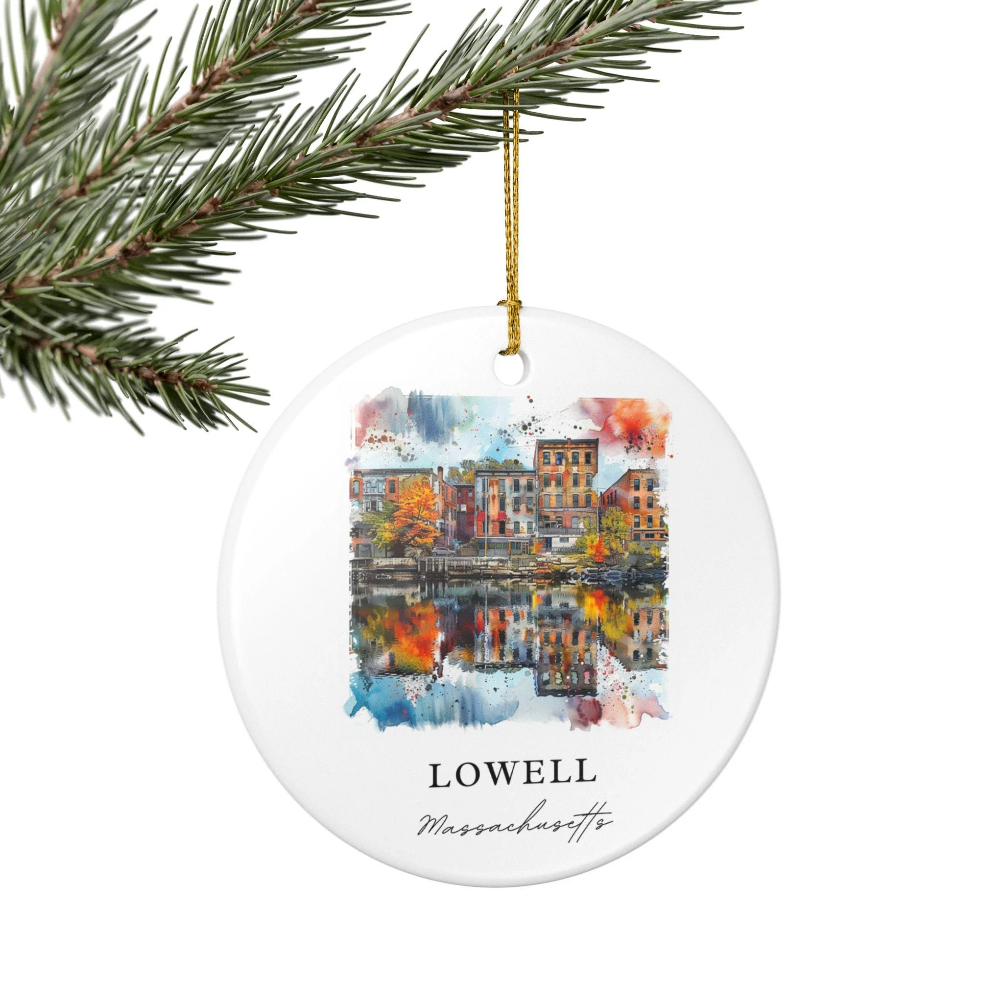 Lowell MA Ornament: Unique Lowell MA Souvenir, Massachusetts Xmas Decor, and Authentic Lowell MA Gift - Image 5