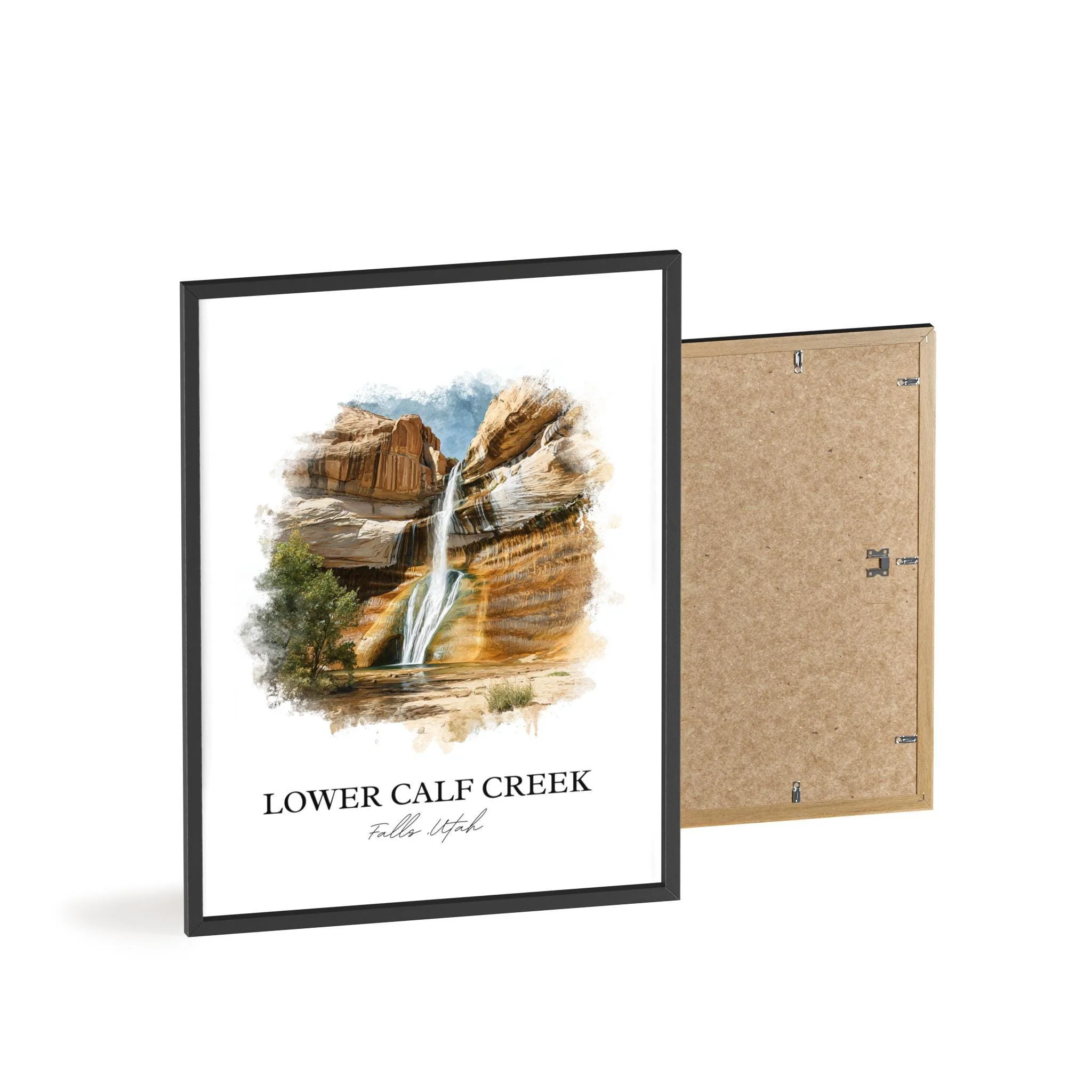 Lower Calf Creek Falls, Utah, USA – Watercolor Art Print - Image 8
