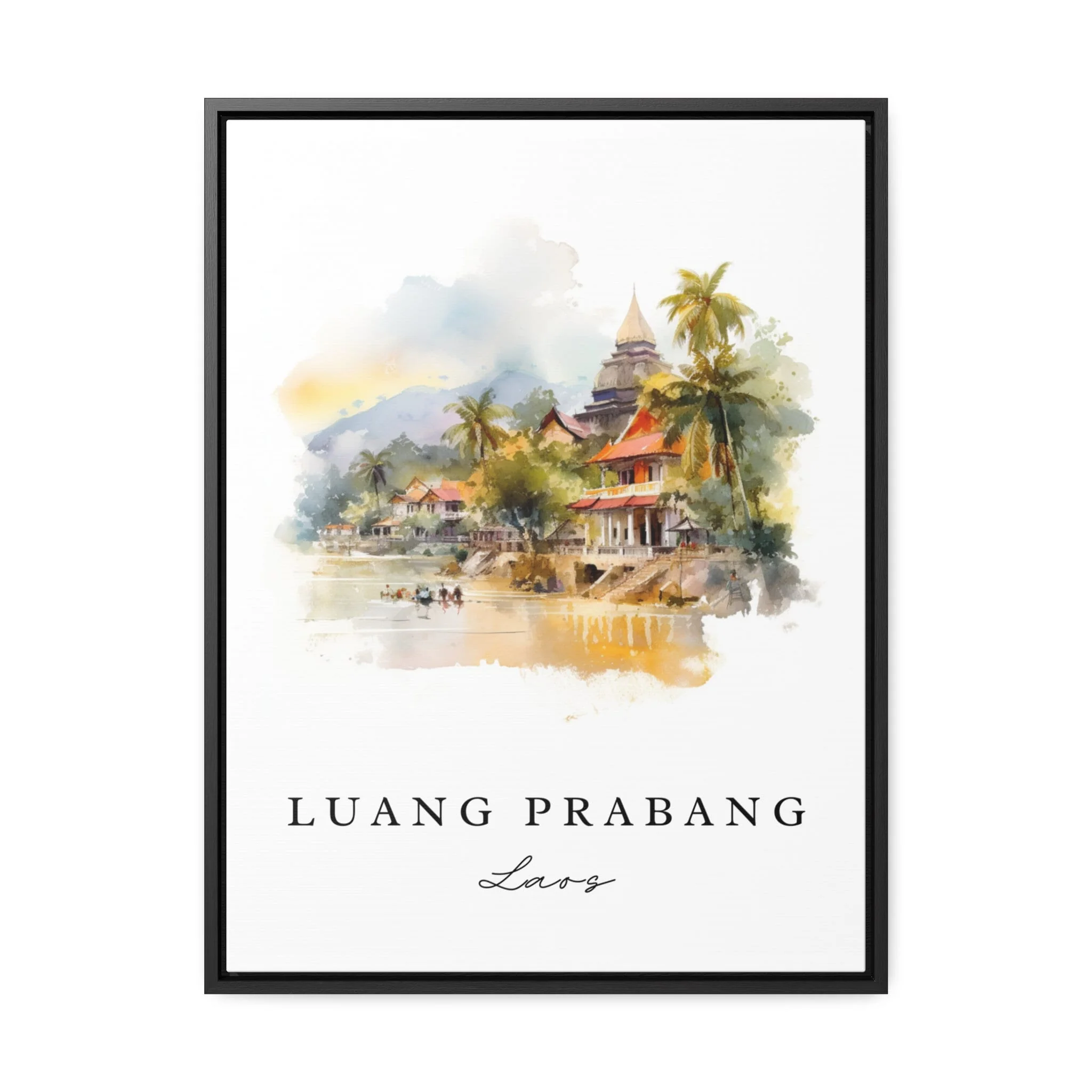 Luang Prabang, Laos – Watercolor Art Print - Image 2
