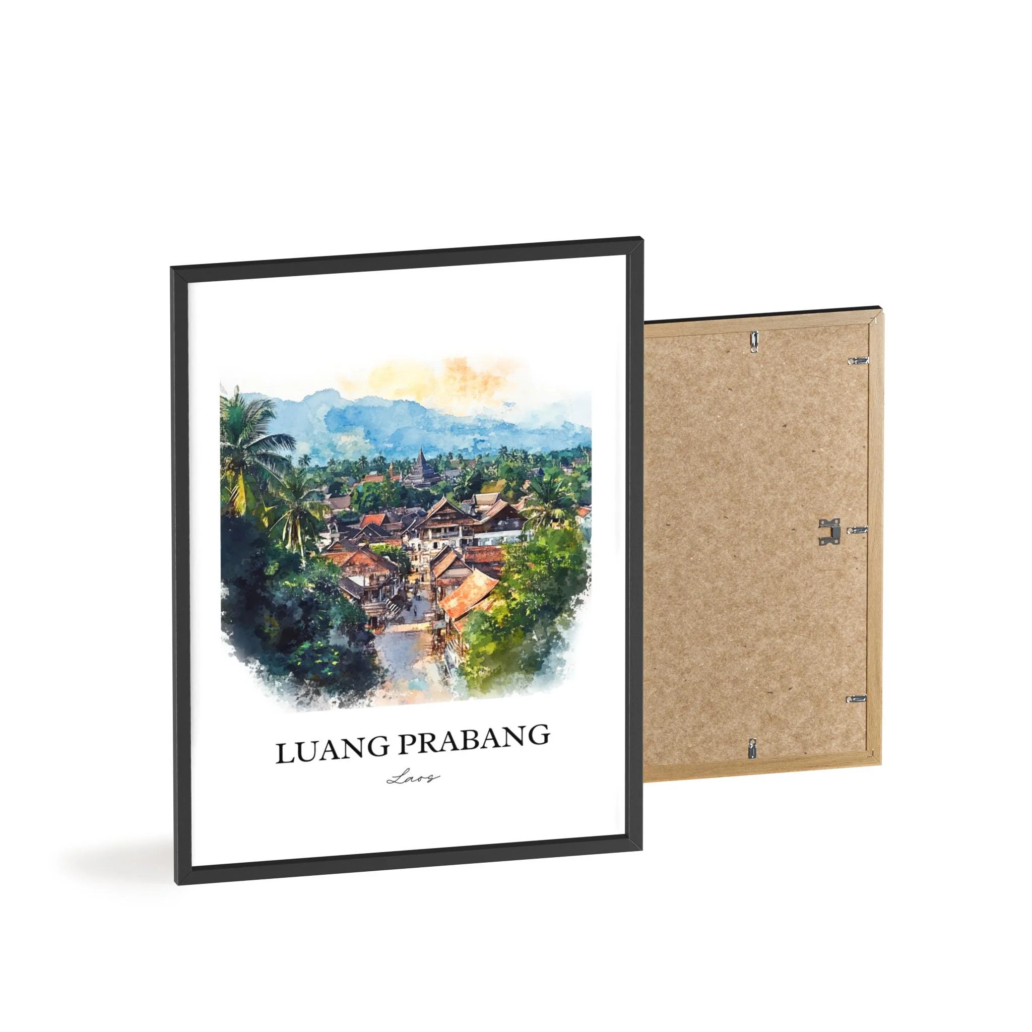 Luang Prabang, Laos – Watercolor Art Print - Image 8