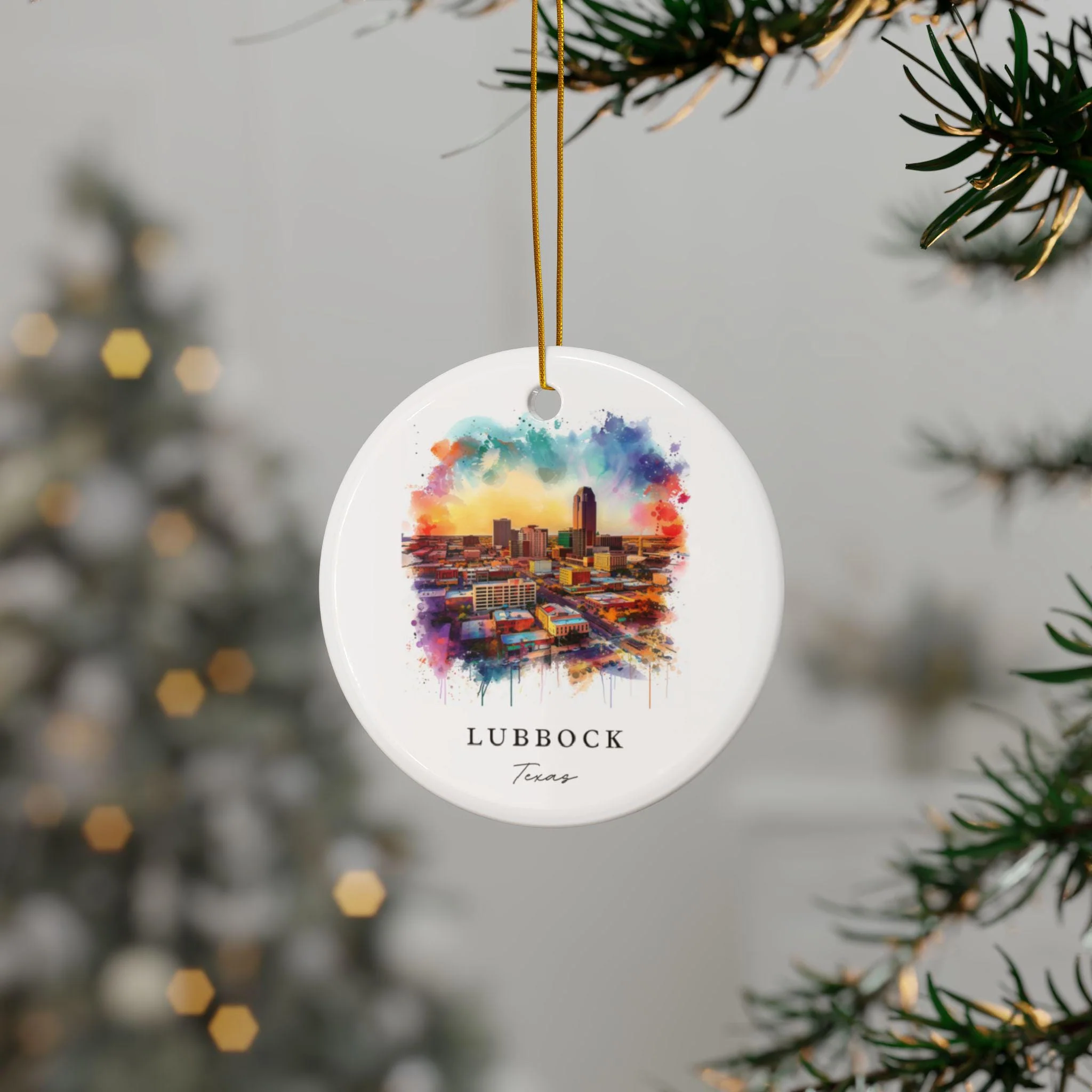 Lubbock TX Ornament: Unique Lubbock Souvenir, Lubbock Texas Decor, and Lubbock Texas Christmas Gift - Image 2