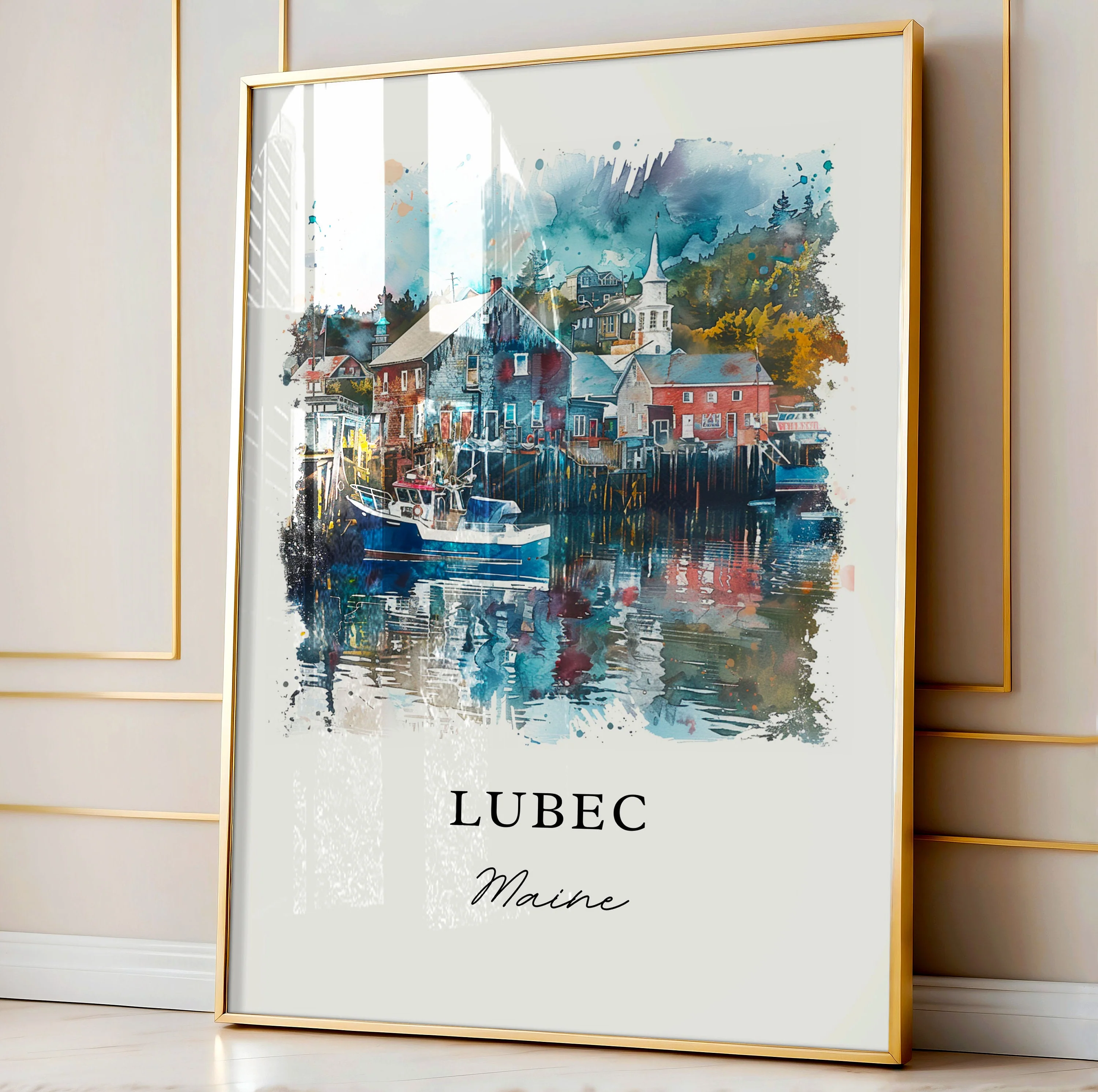 Lubec, Maine – Watercolor Art Print - Image 4