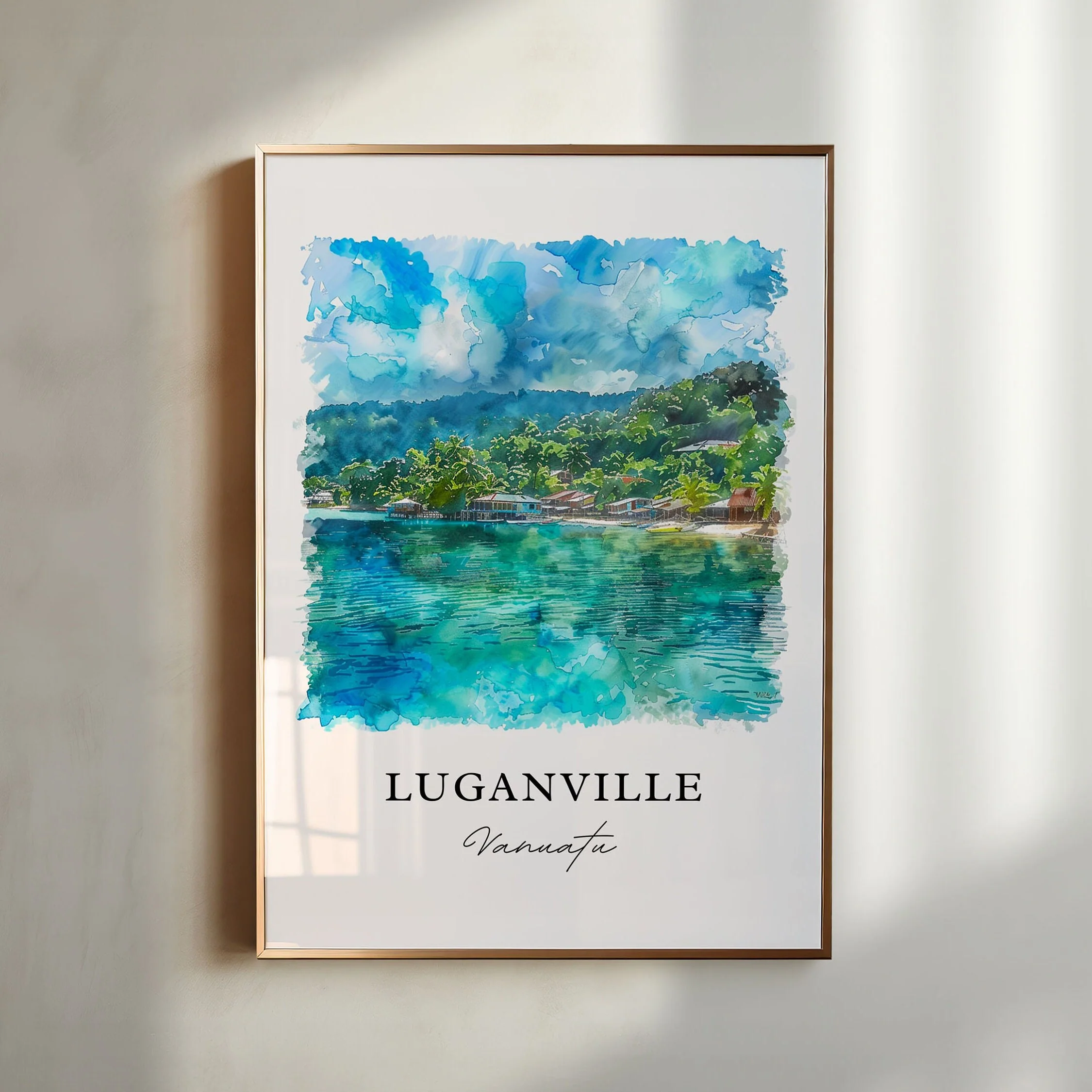 Luganville, Vanuatu – Watercolor Art Print