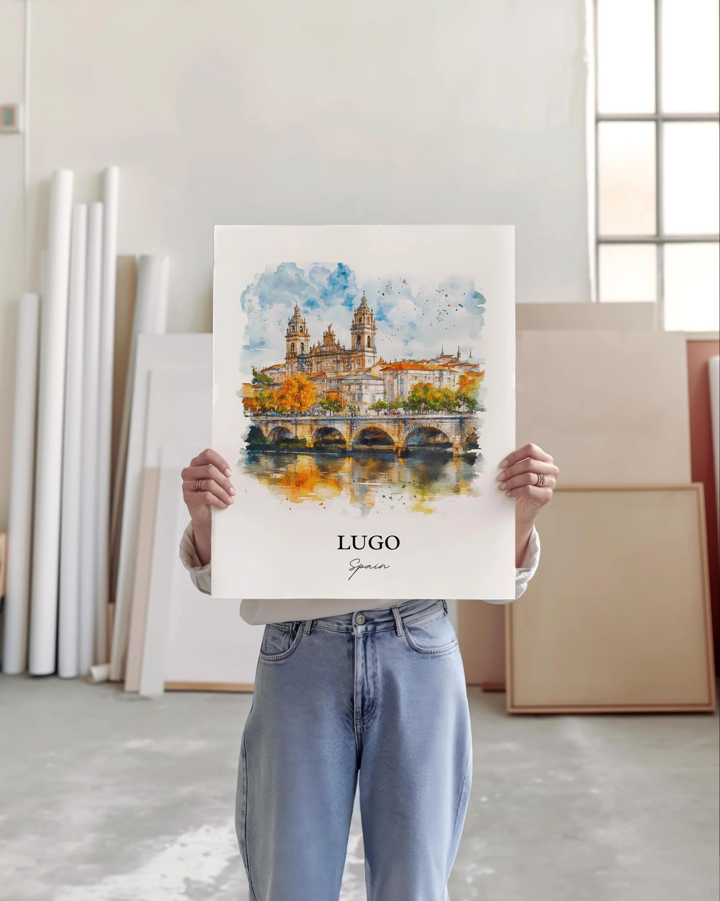 Lugo, Spain – Watercolor Art Print - Image 3