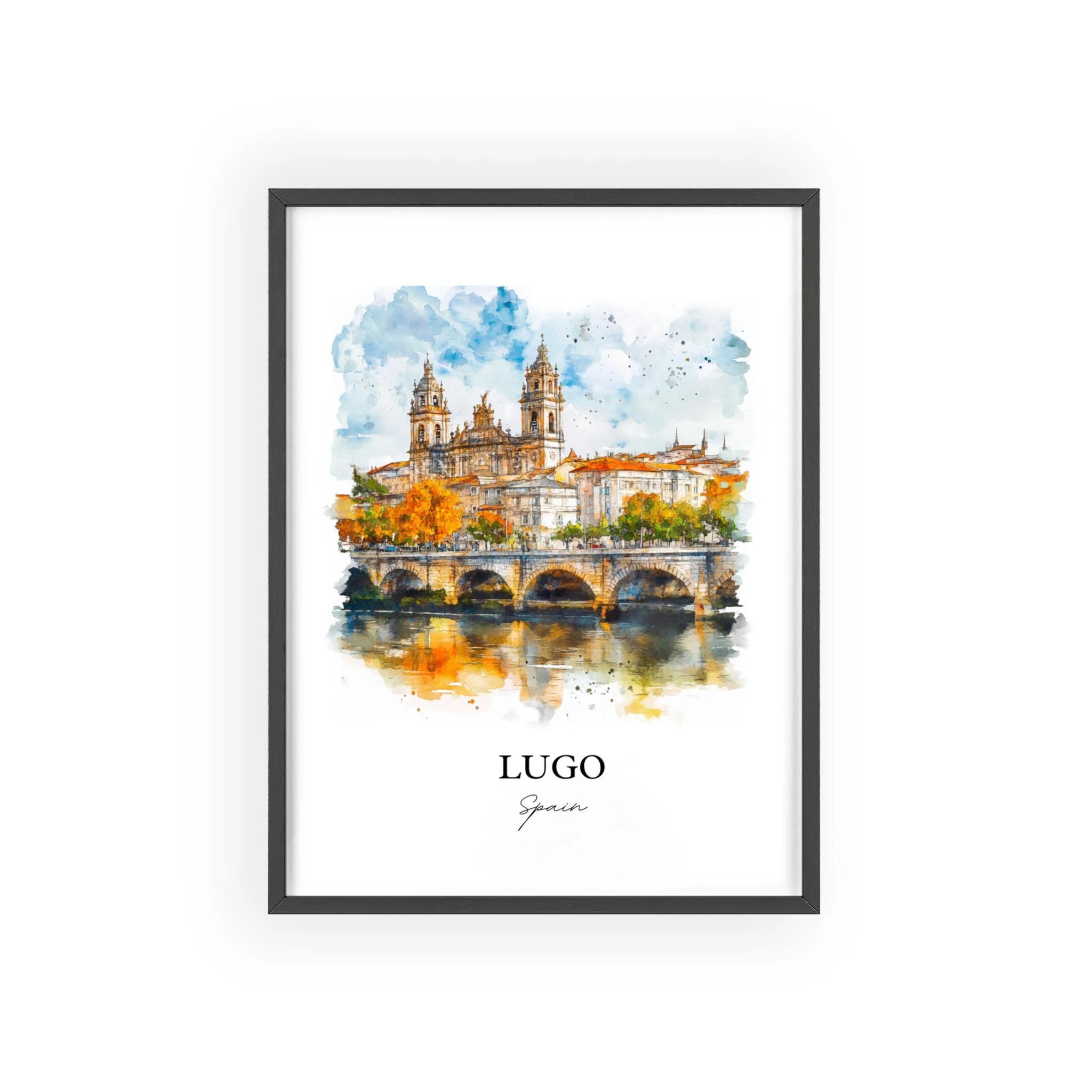 Lugo, Spain – Watercolor Art Print - Image 7