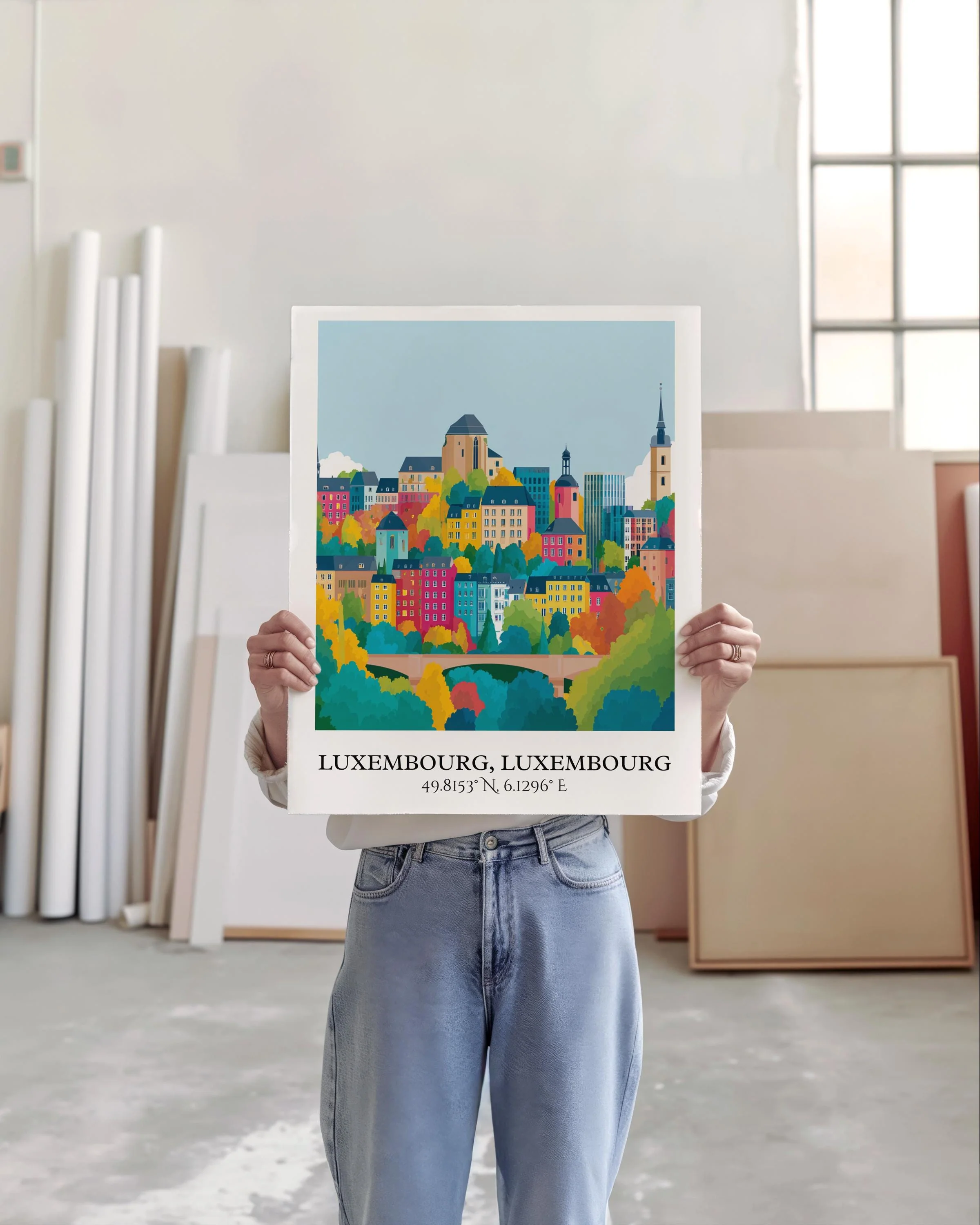 Luxembourg, Luxembourg – Watercolor Art Print - Image 3