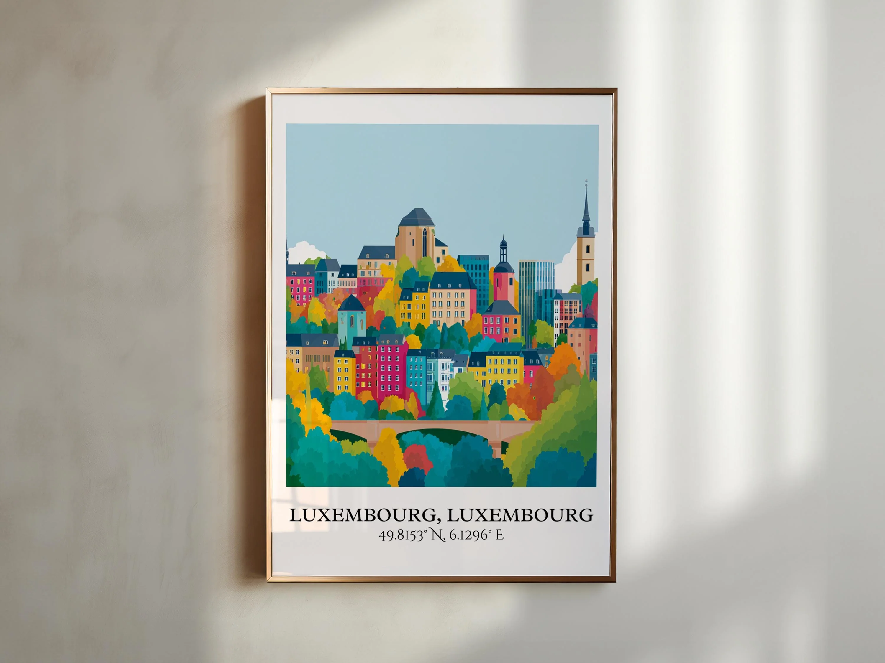 Luxembourg, Luxembourg – Watercolor Art Print - Image 5