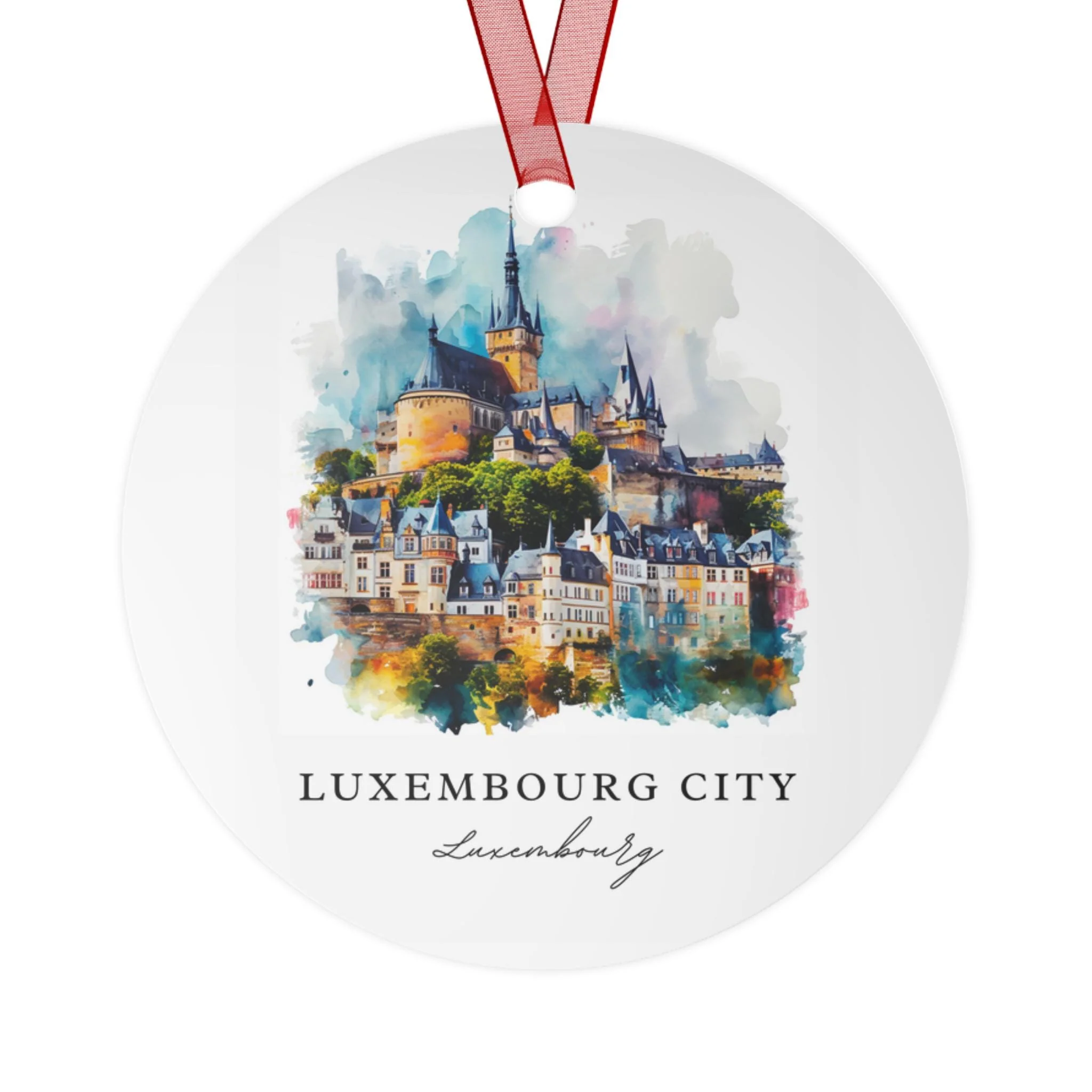 Luxembourg Ornament: Unique Luxembourg Souvenir, Luxembourg City Xmas Decor, and Authentic Luxembourg Gift