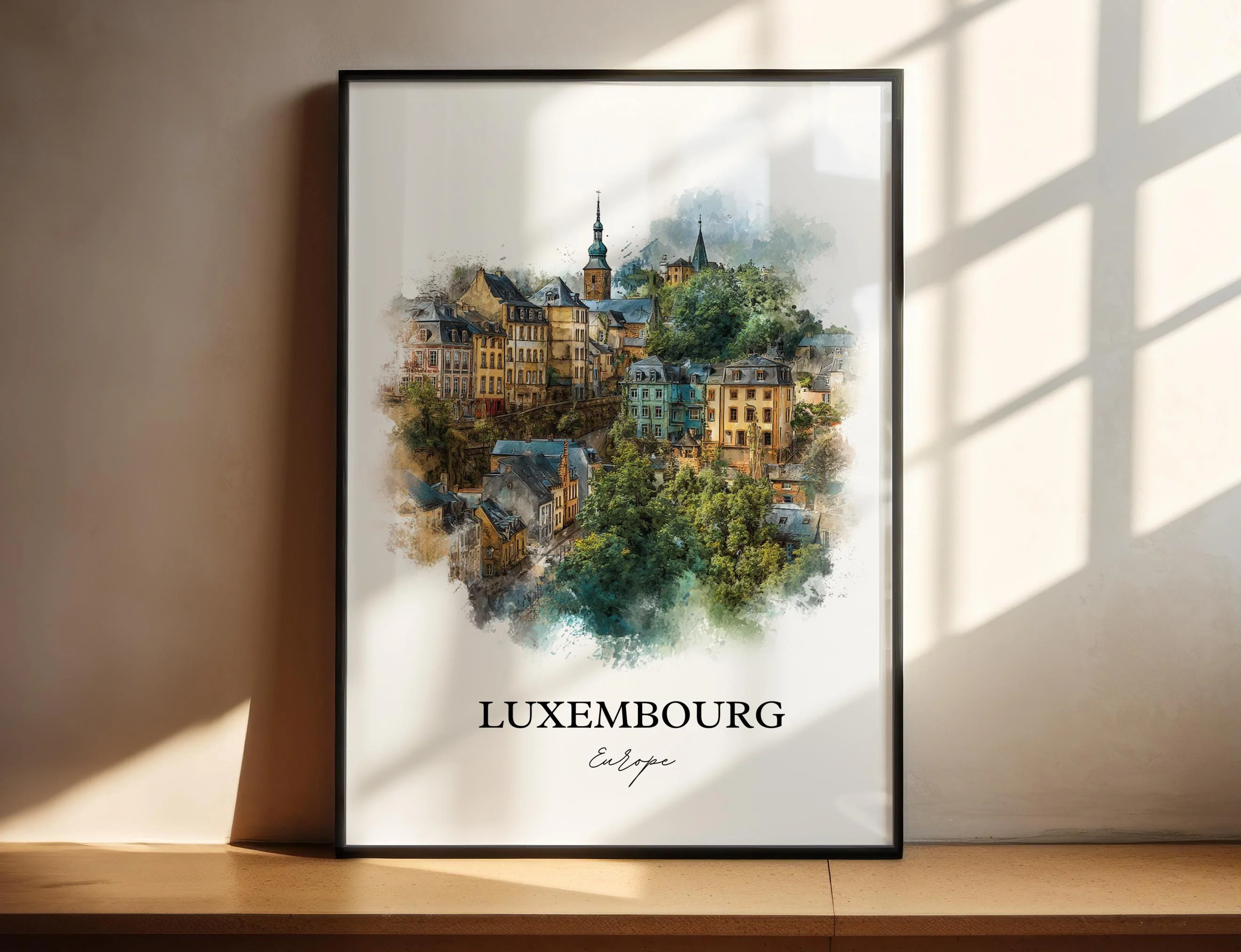 Luxembourg, Luxembourg – Watercolor Art Print