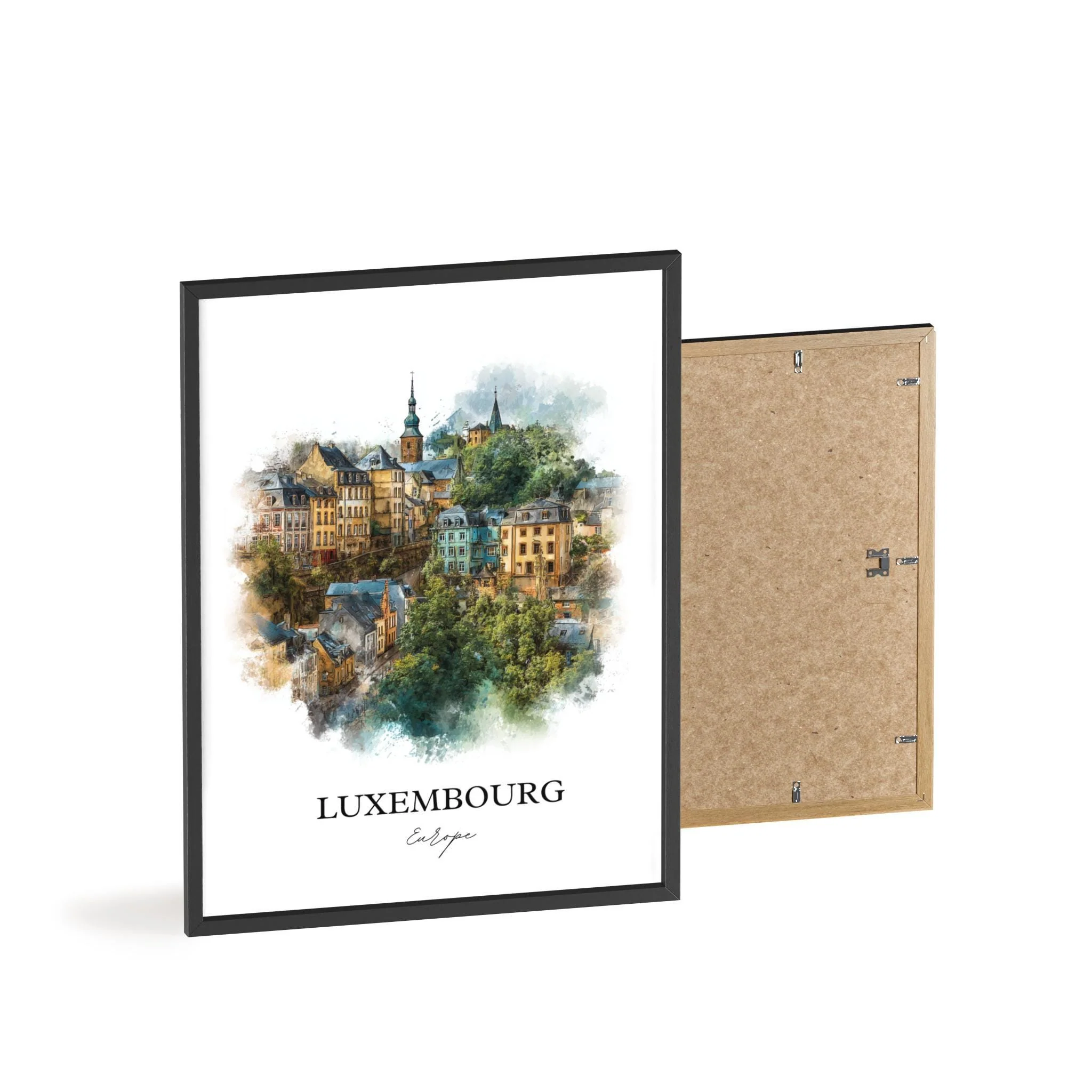Luxembourg, Luxembourg – Watercolor Art Print - Image 8