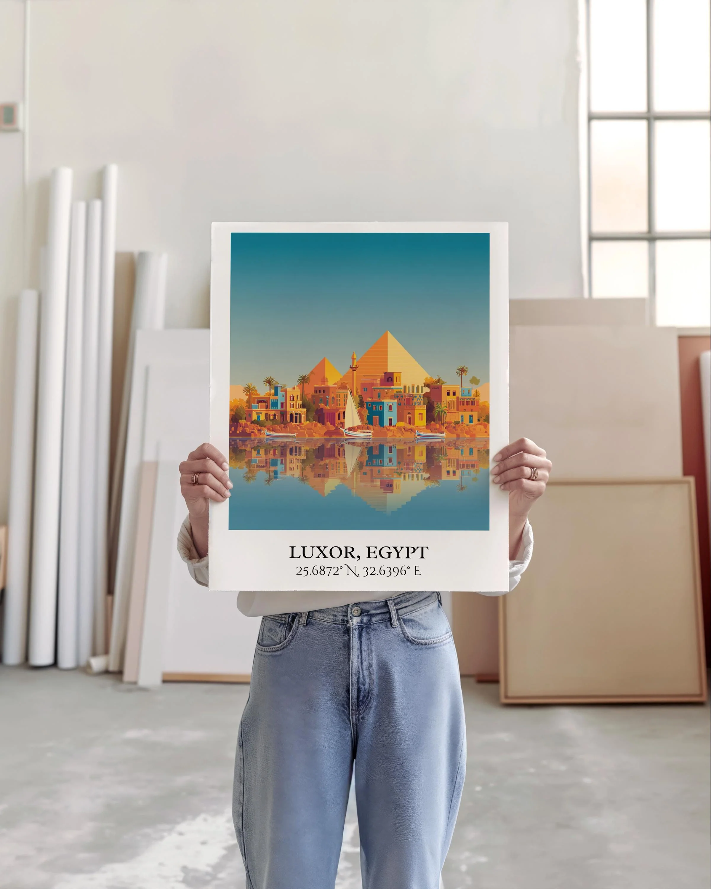 Luxor, Egypt – Watercolor Art Print - Image 4