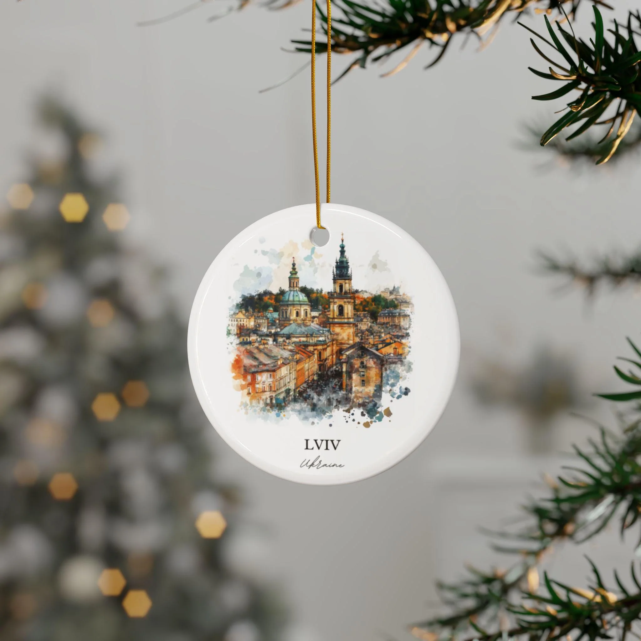 Lviv Ukraine Ornament: Unique Ukraine Souvenir, Lviv Xmas Decor, and Authentic Lviv Ukraine Gift - Image 3