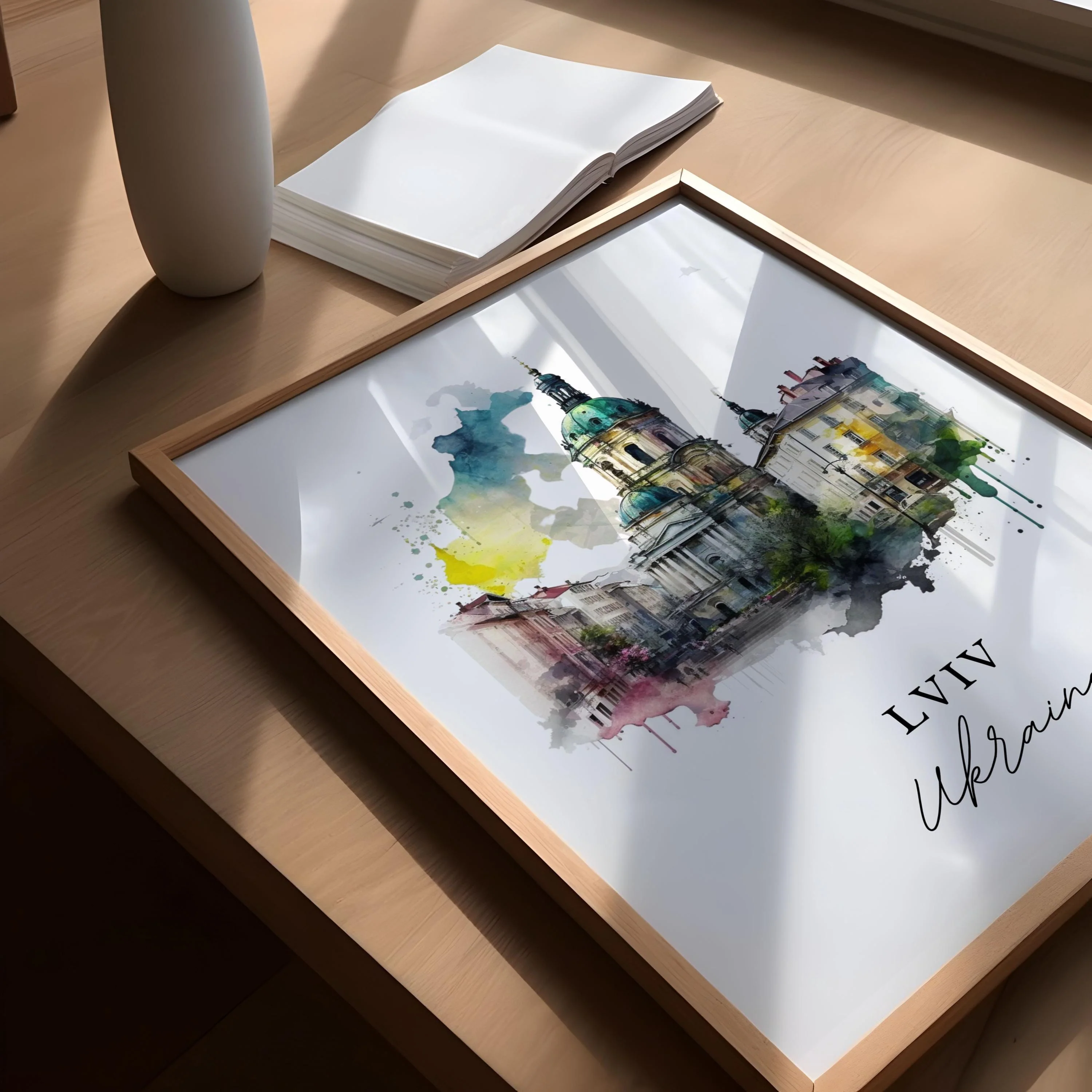 Lviv, Ukraine – Watercolor Art Print - Image 4