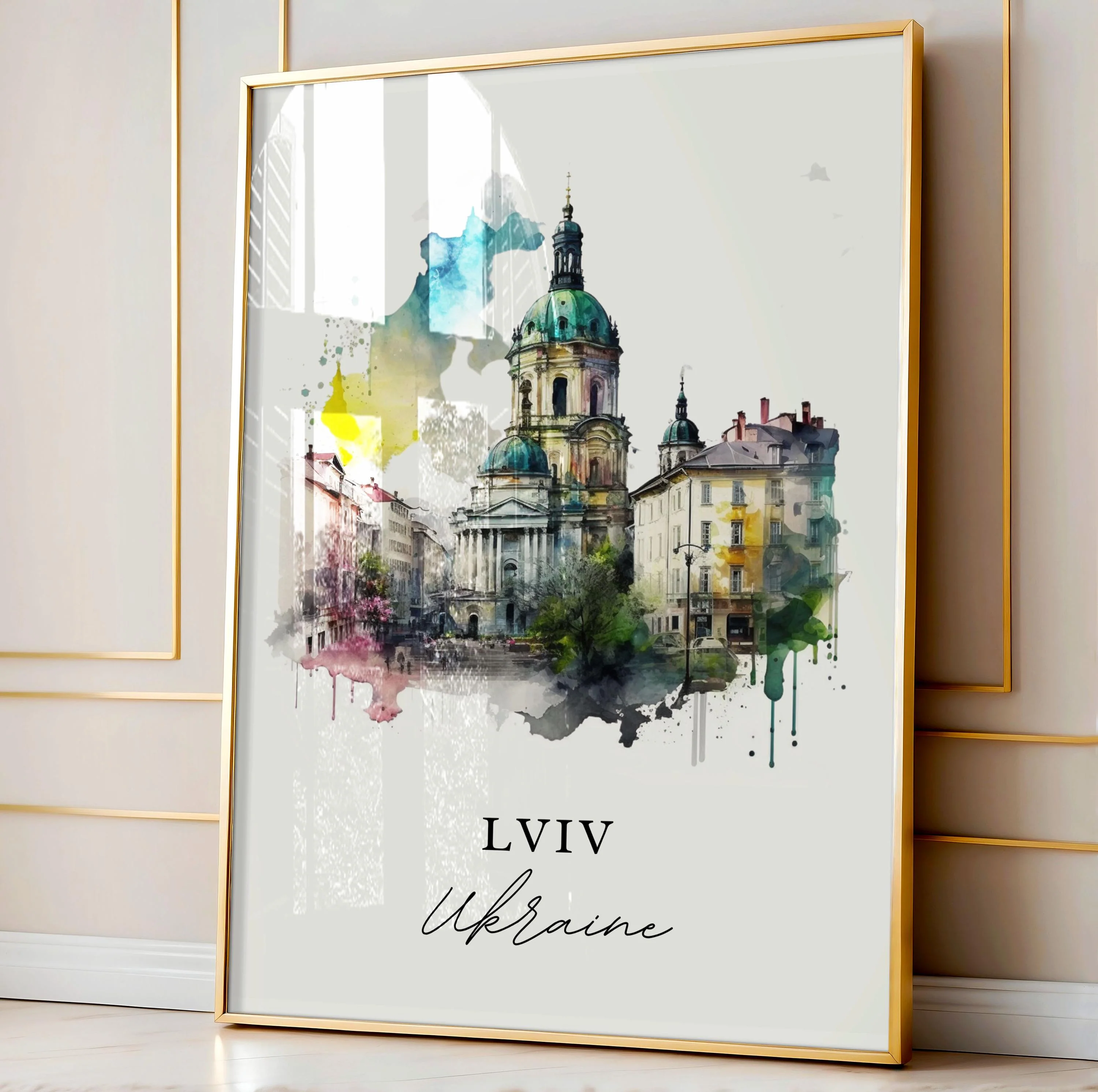 Lviv, Ukraine – Watercolor Art Print - Image 3
