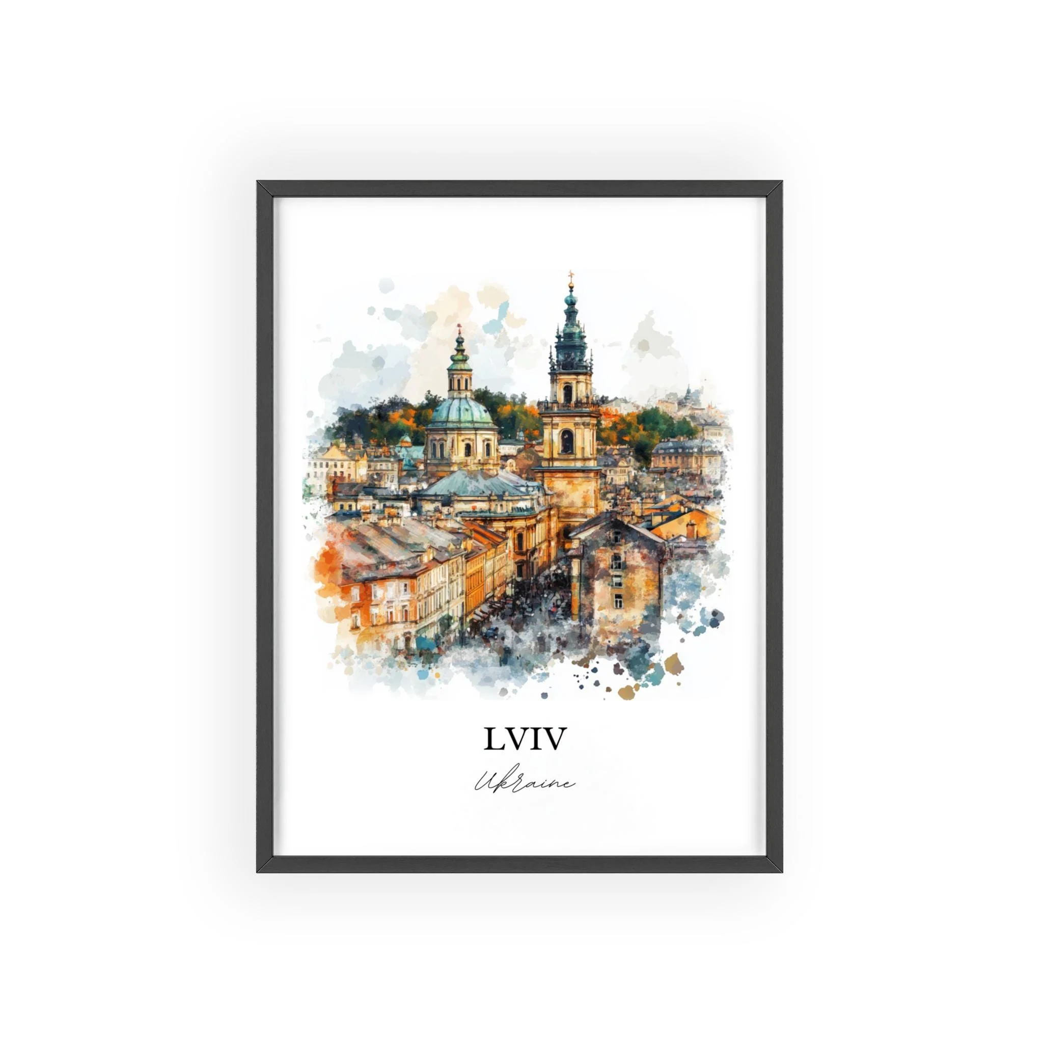 Lviv, Ukraine – Watercolor Art Print - Image 7