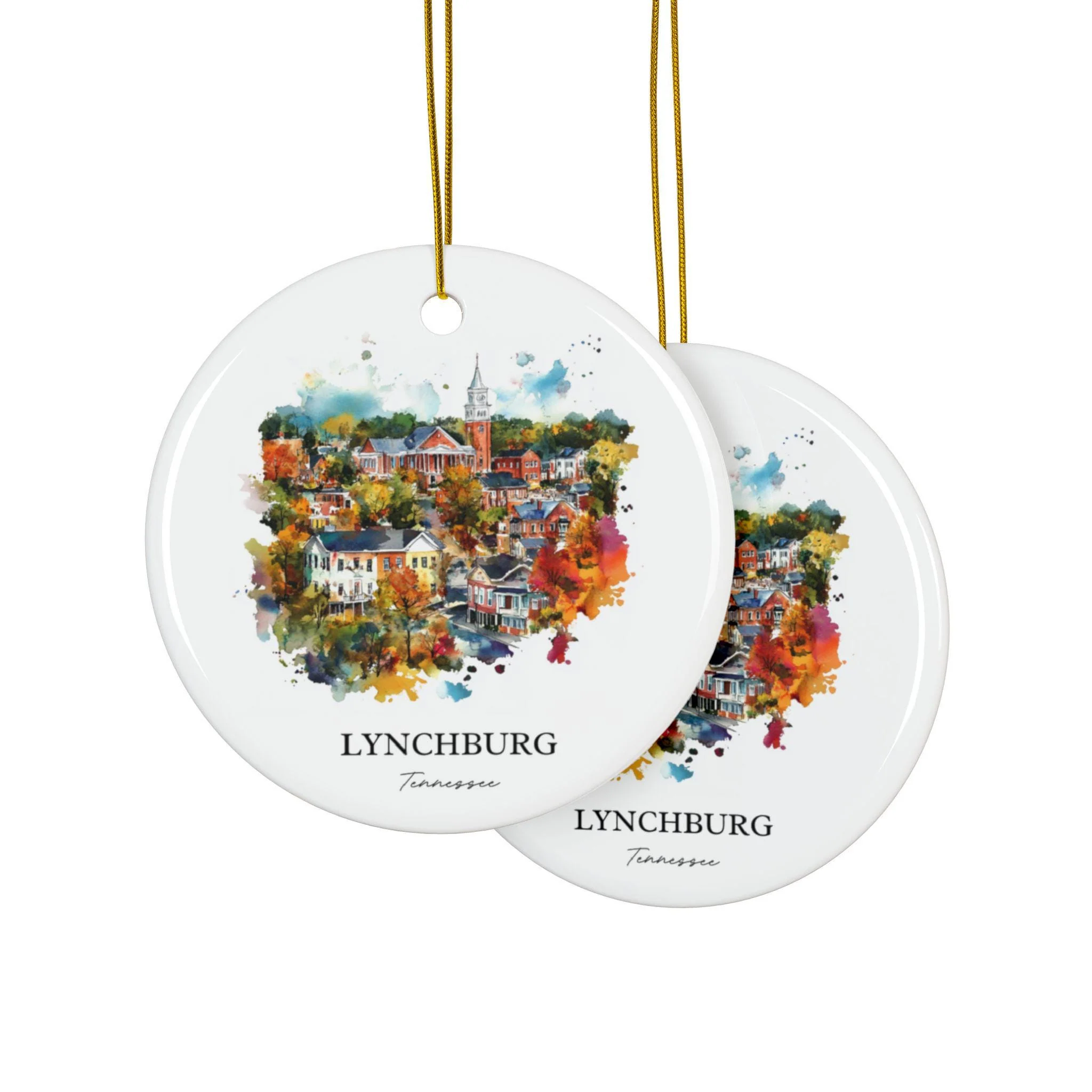 Lynchburg TN Ornament: Unique Lynchburg Souvenir, Lynchburg Tennessee Xmas Decor, and Authentic Lynchburg Gift - Image 2