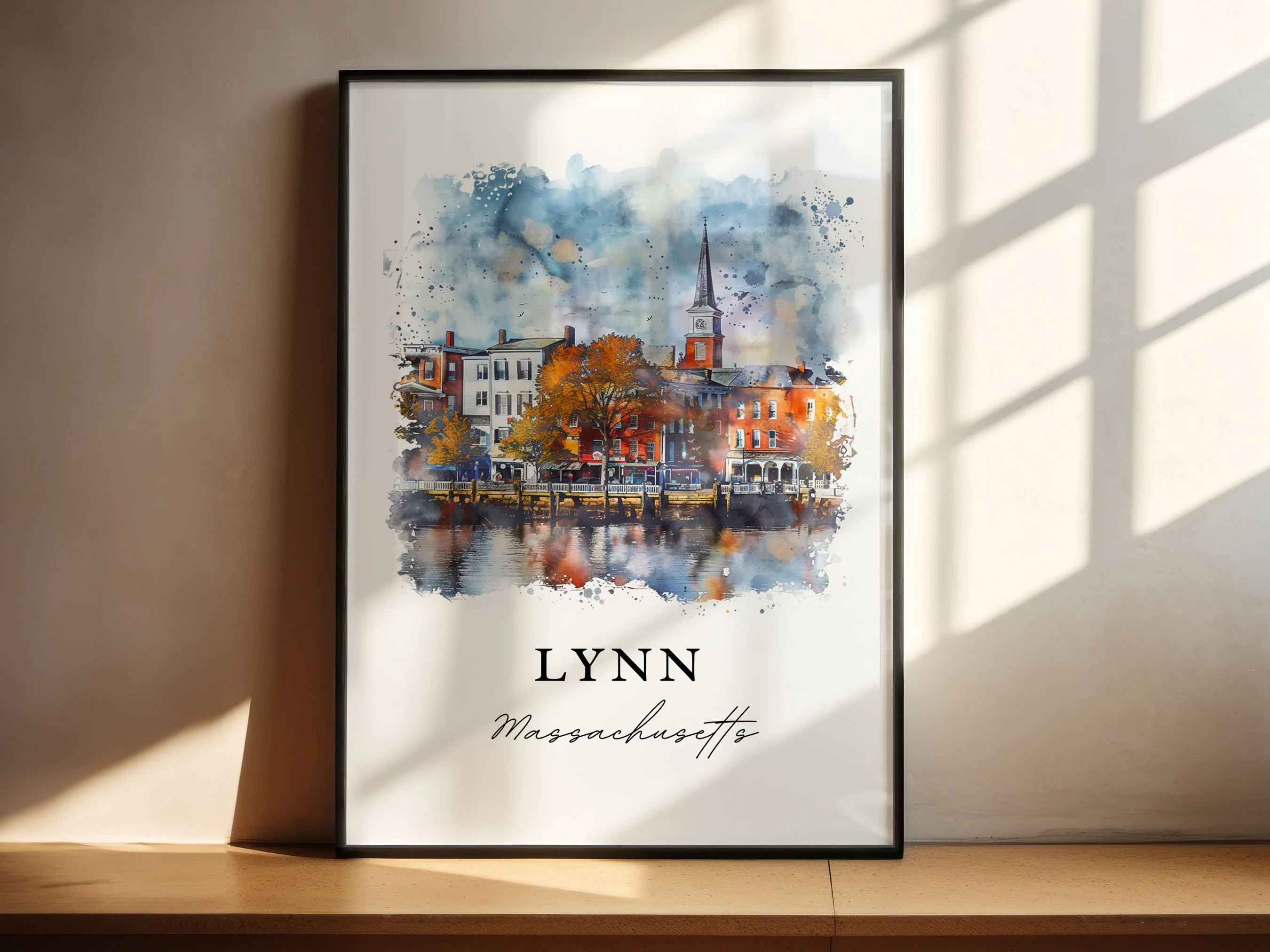 Lynn, Massachusetts – Watercolor Art Print - Image 10