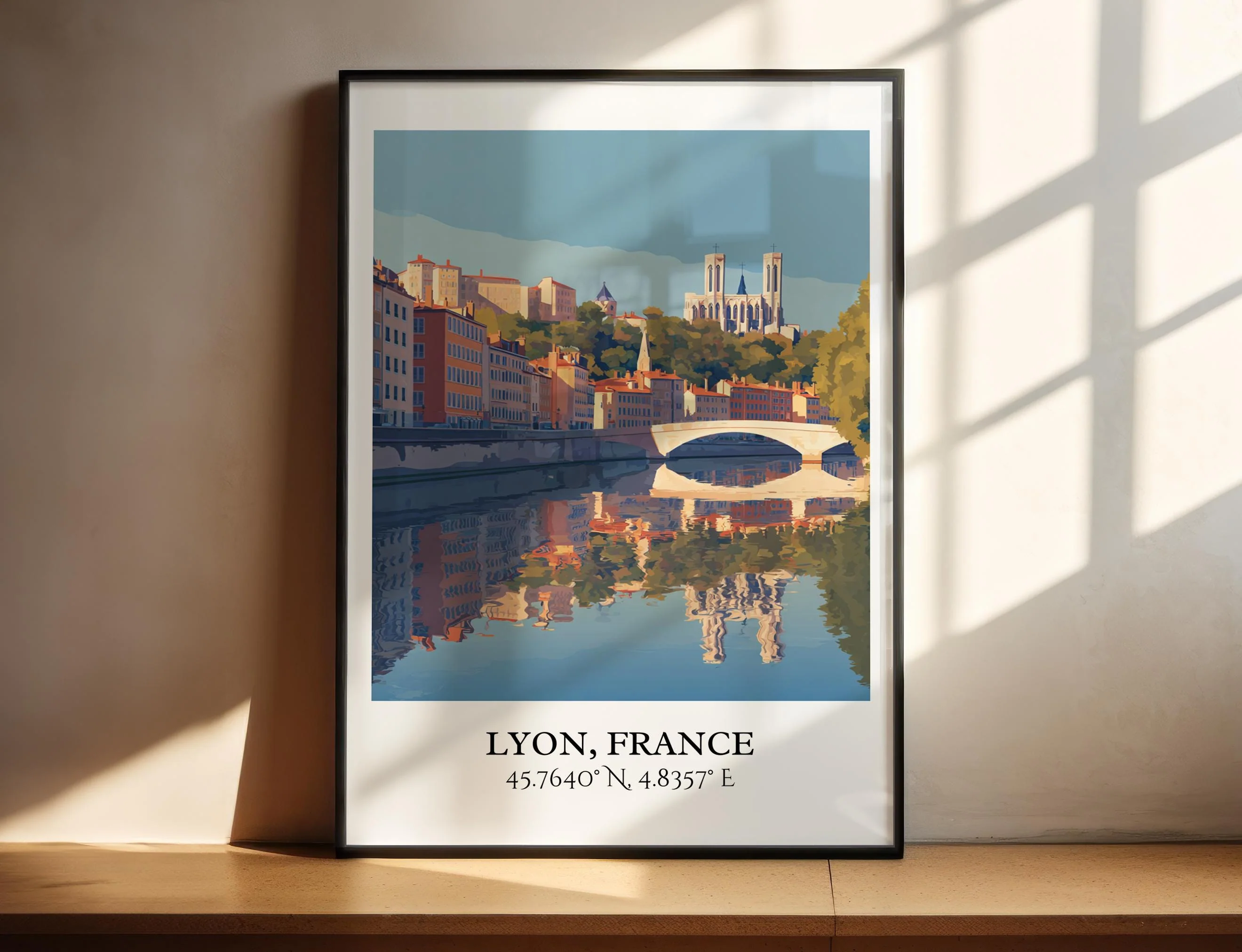 Lyon, France – Watercolor Art Print