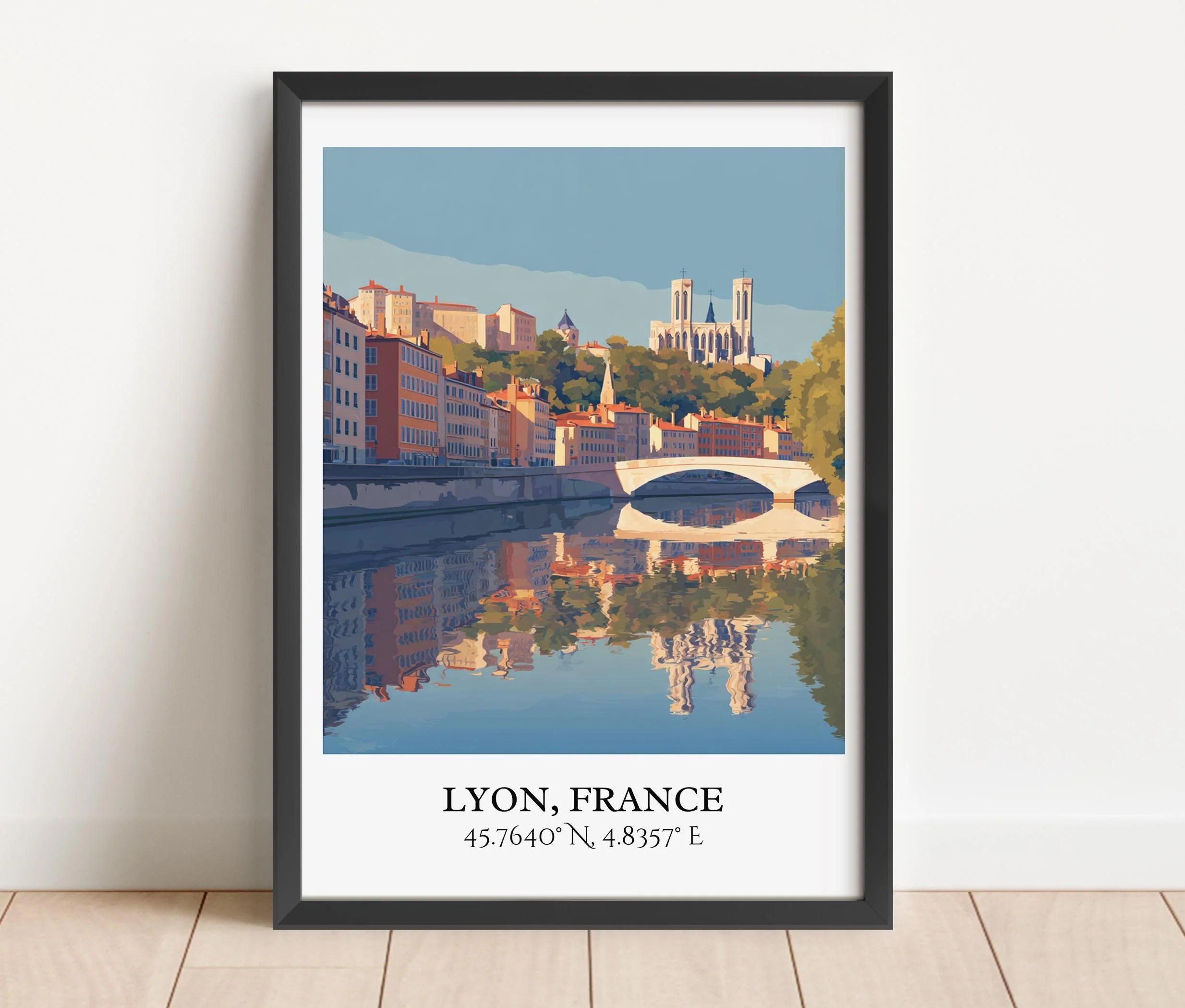 Lyon, France – Watercolor Art Print - Image 6