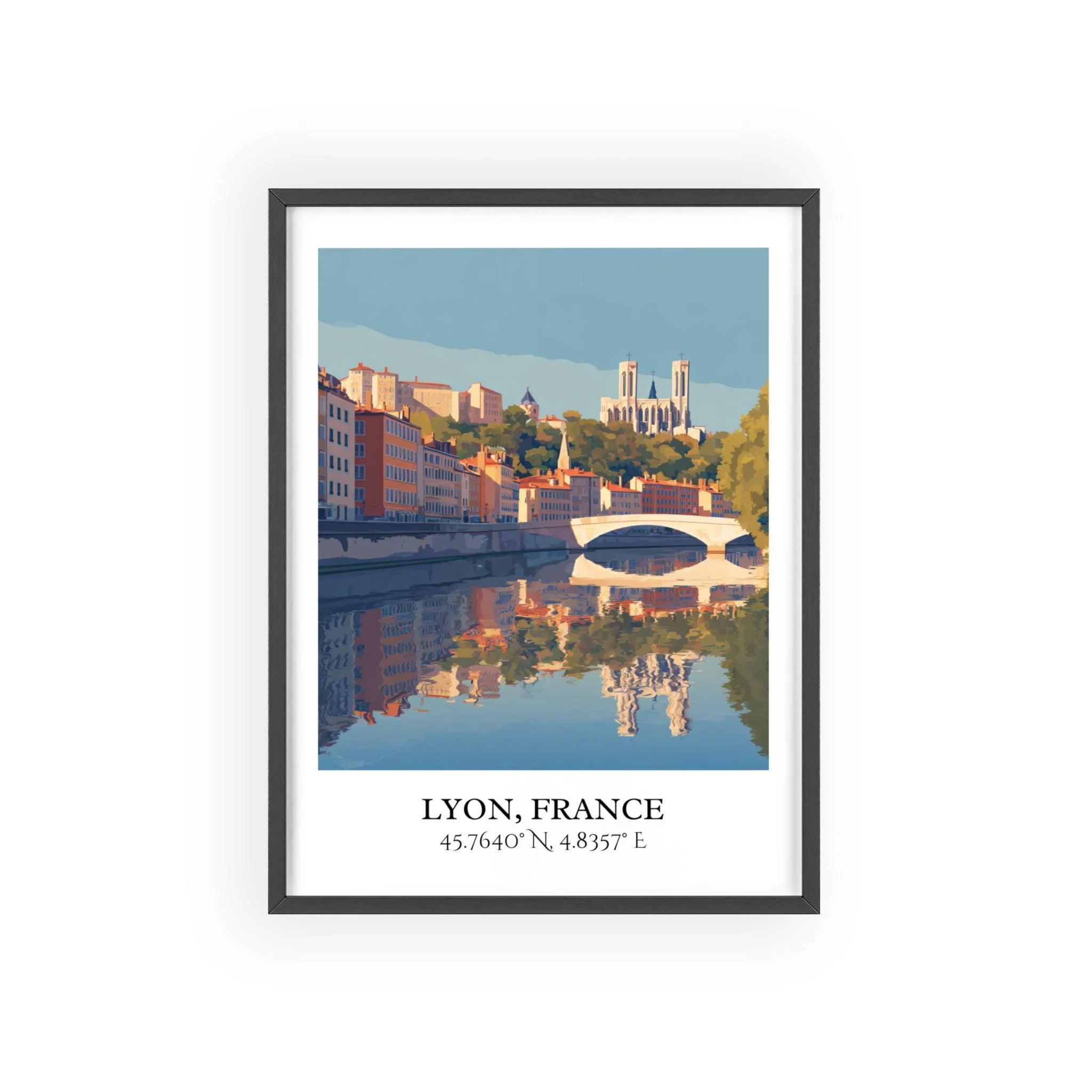 Lyon, France – Watercolor Art Print - Image 7