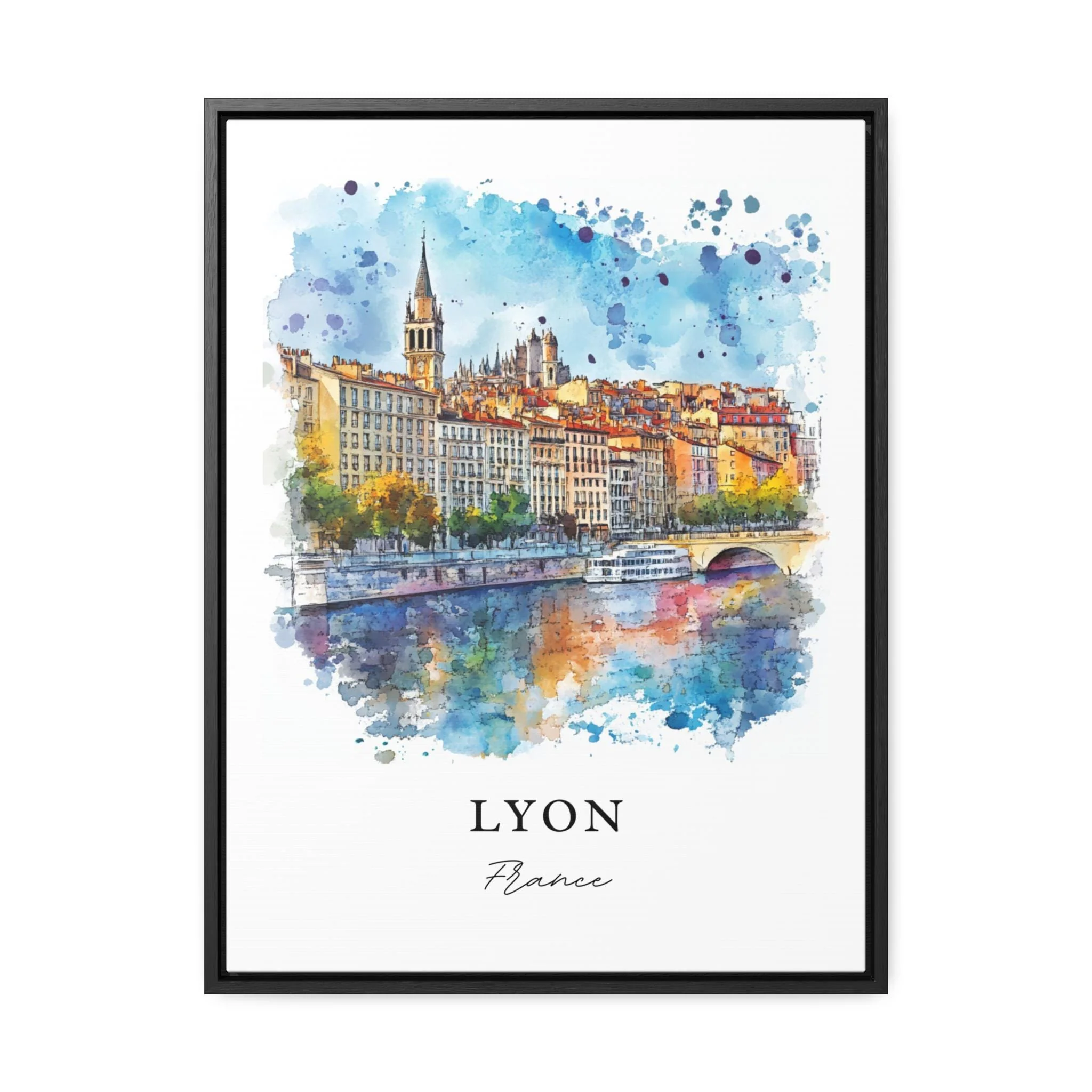 Lyon, France – Watercolor Art Print - Image 6