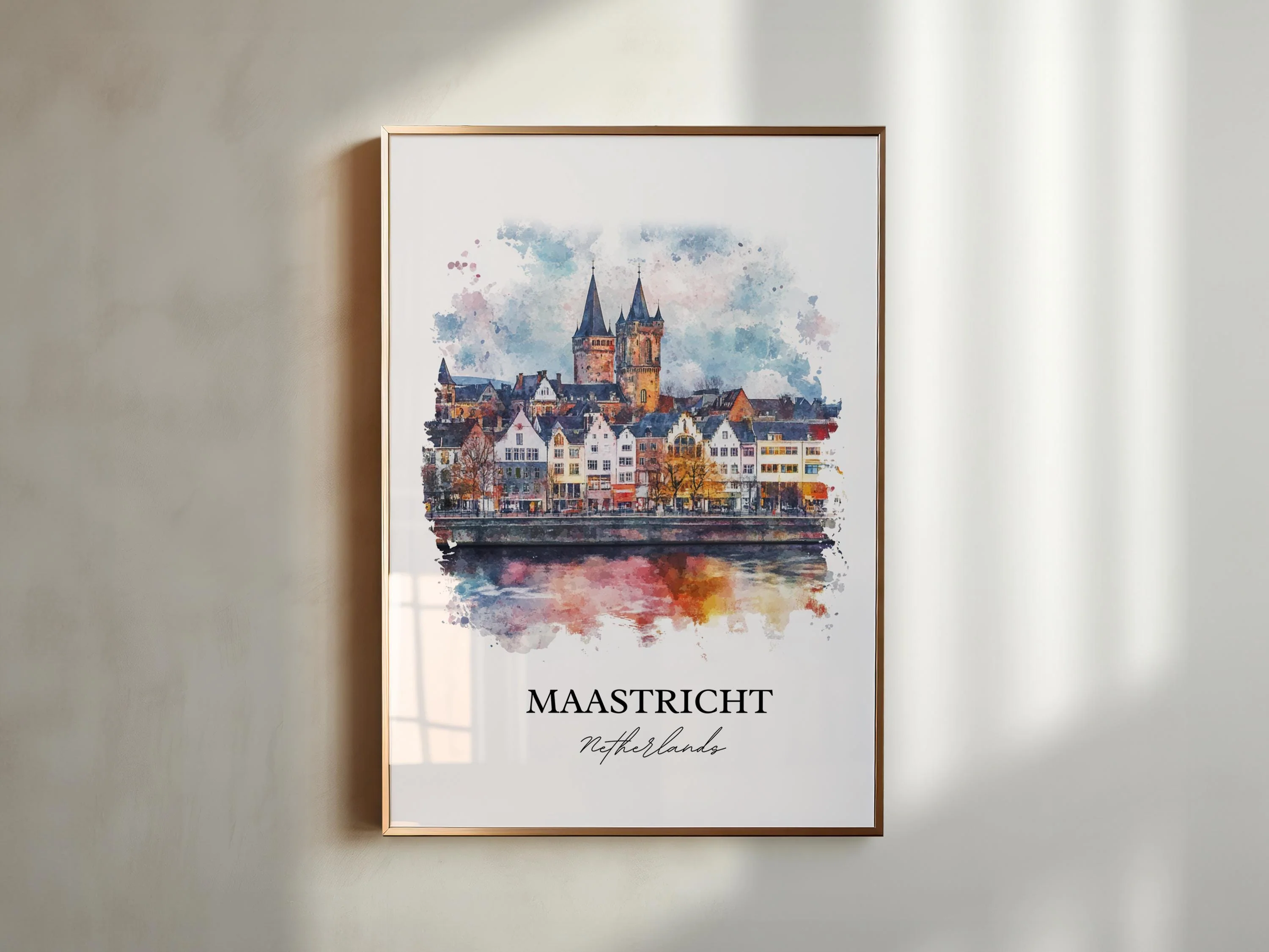 Maastricht, Netherlands – Watercolor Art Print - Image 3
