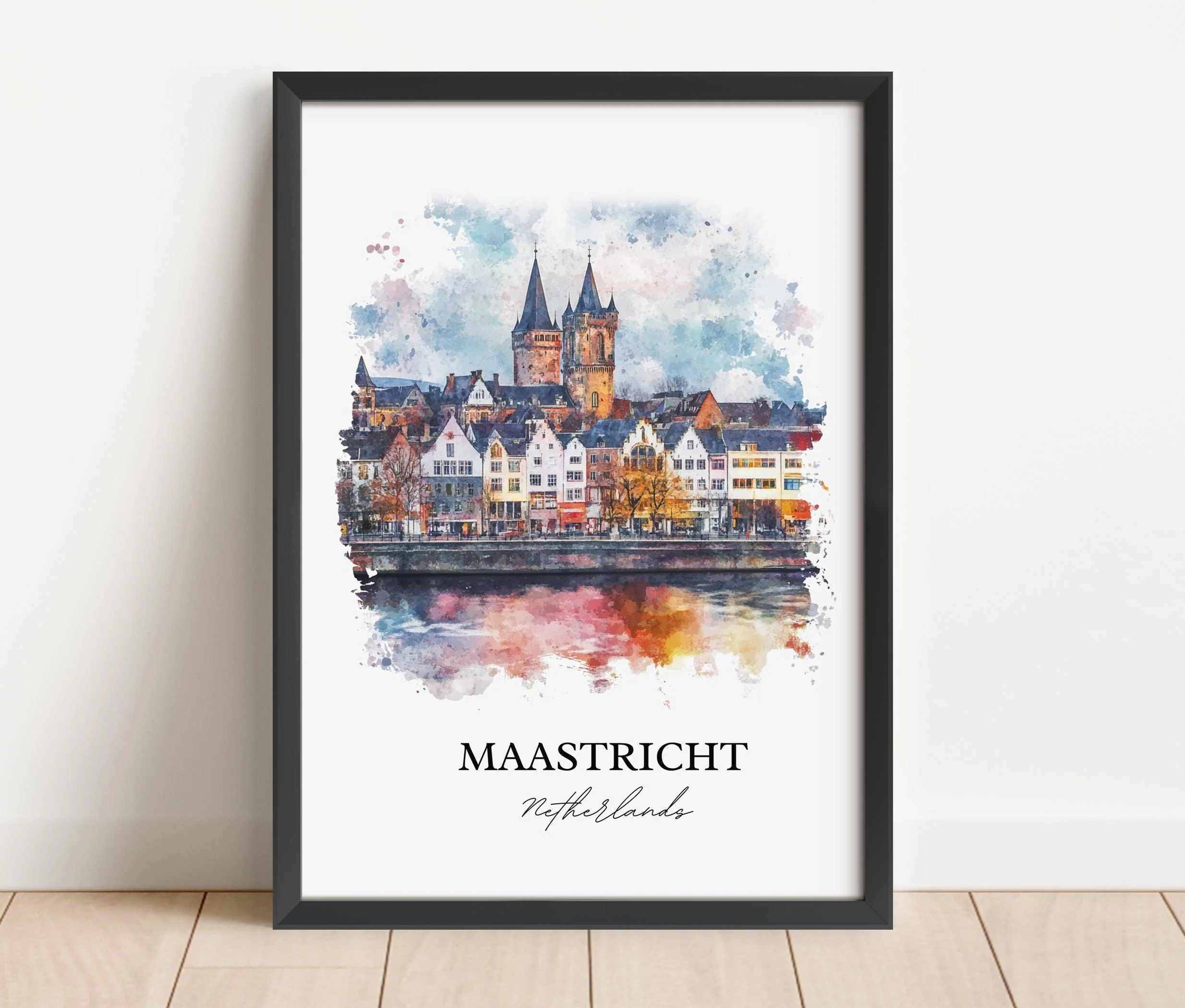 Maastricht, Netherlands – Watercolor Art Print - Image 6