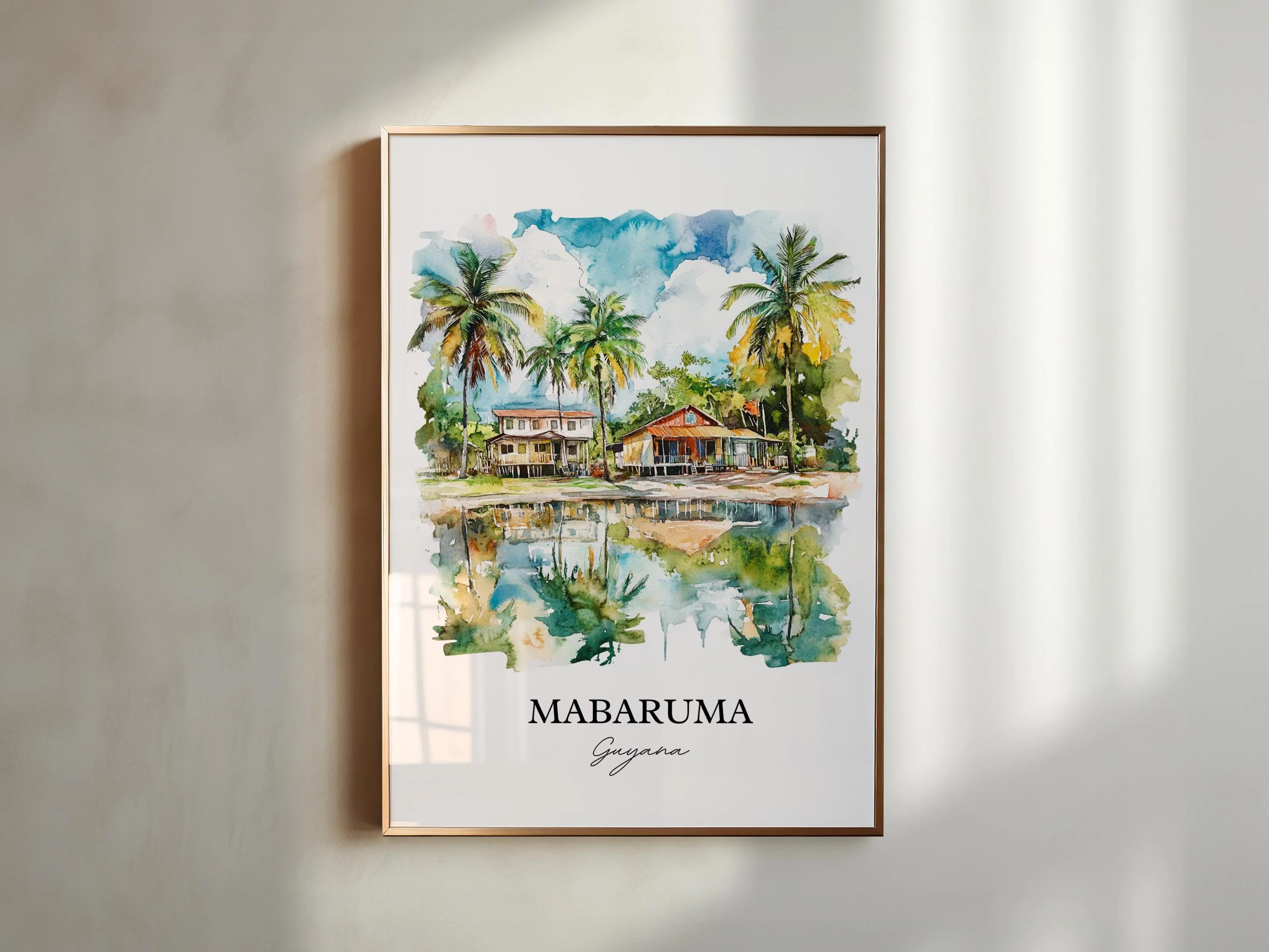 Mabaruma, Guyana – Watercolor Art Print - Image 3