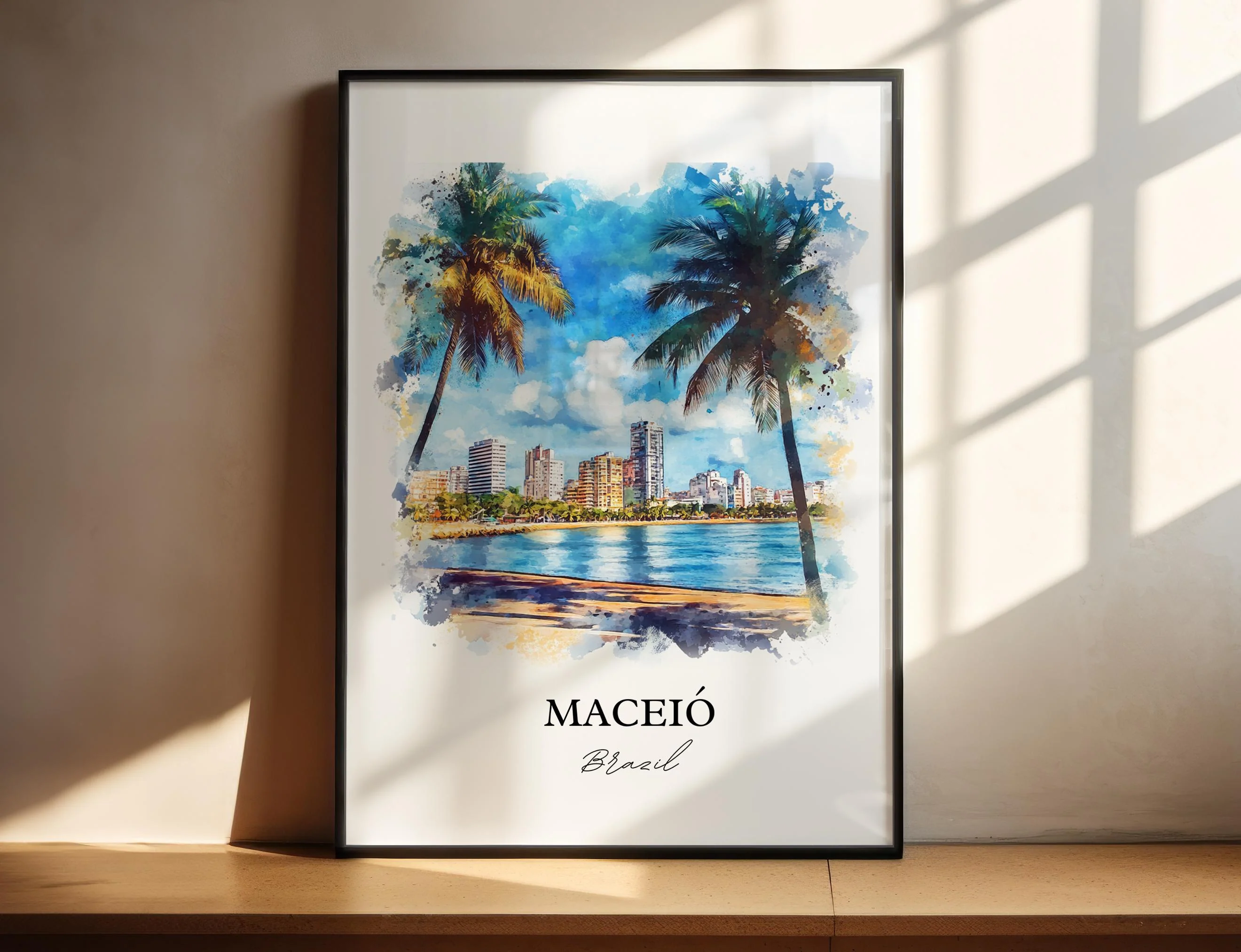 Maceió, Brazil – Watercolor Art Print