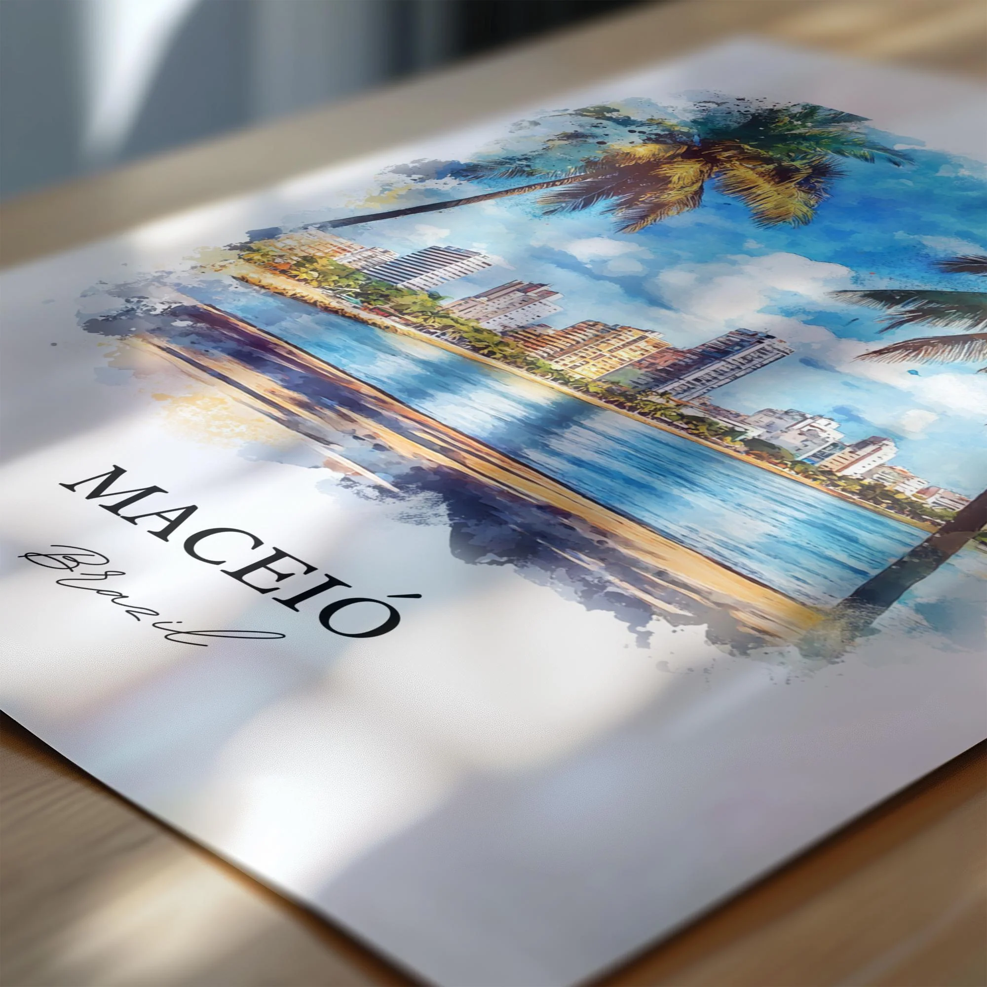 Maceió, Brazil – Watercolor Art Print - Image 2