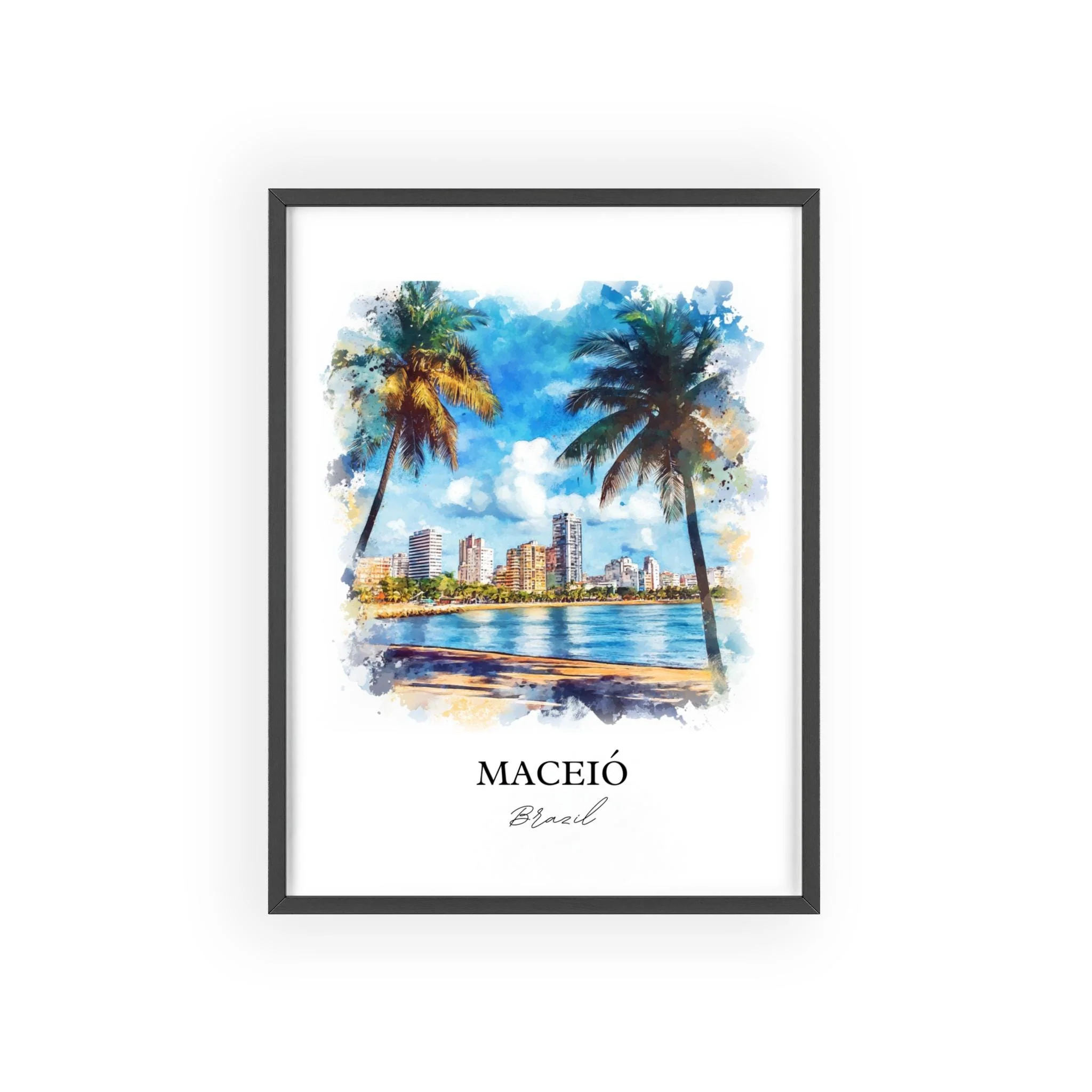Maceió, Brazil – Watercolor Art Print - Image 7