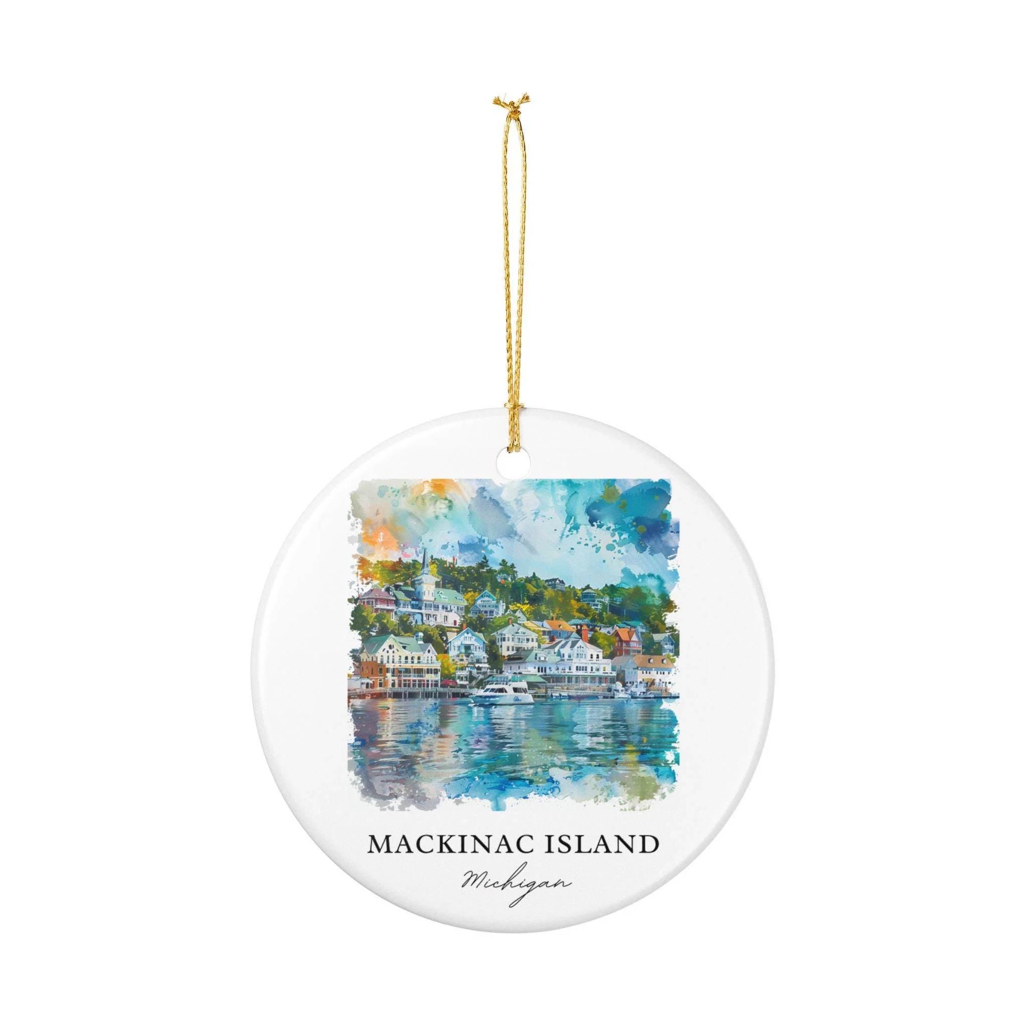 Mackinac Island Ornament: Unique Mackinac Souvenir, Mackinac Isl Xmas Decor, and Authentic Mackinac Island Gift - Image 2