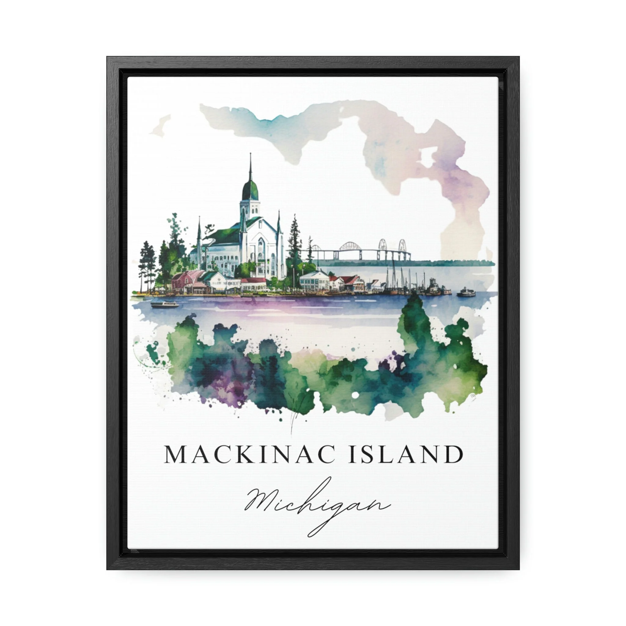 Mackinac Island, Michigan, Michigan – Watercolor Art Print - Image 2