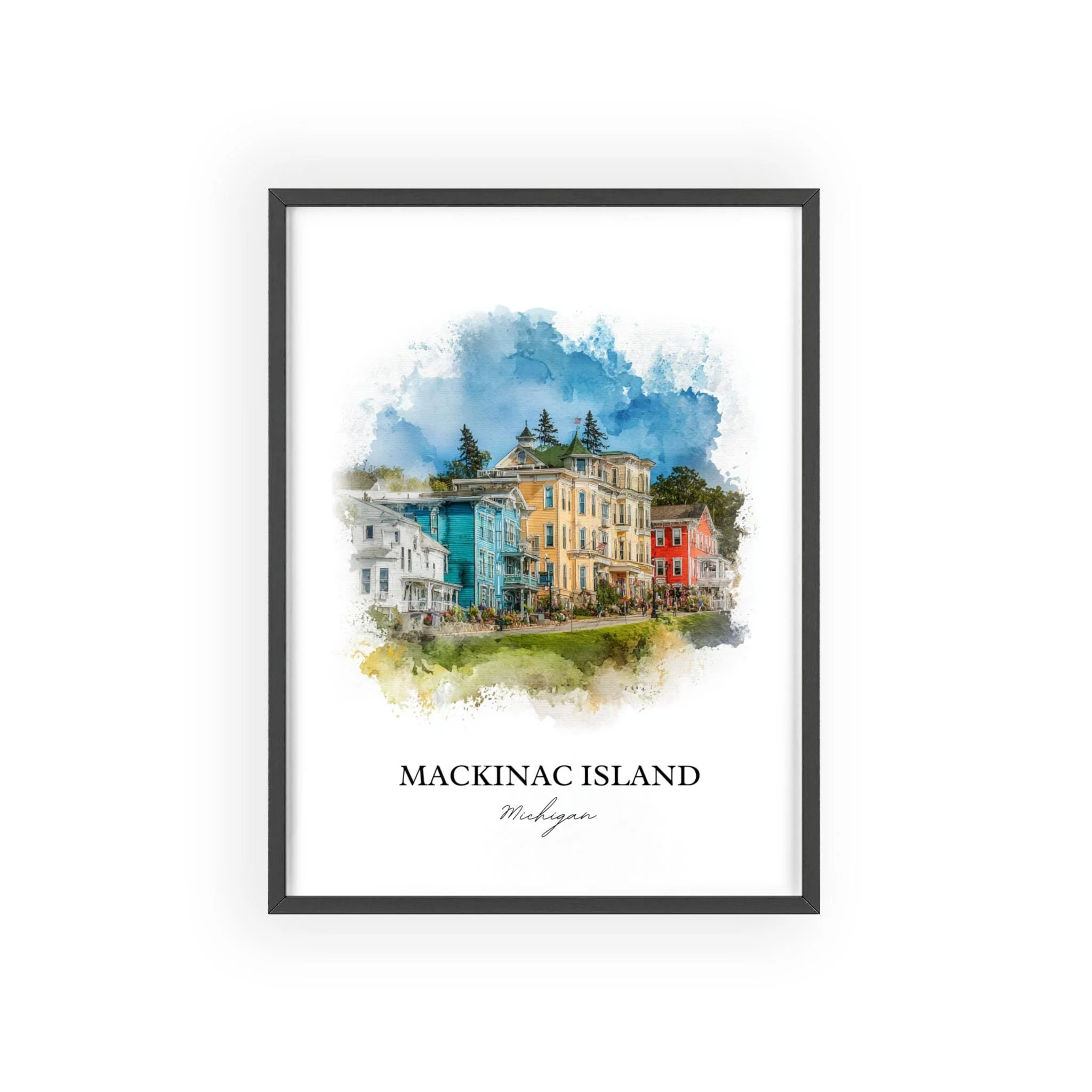Mackinac Island, Michigan – Watercolor Art Print - Image 10
