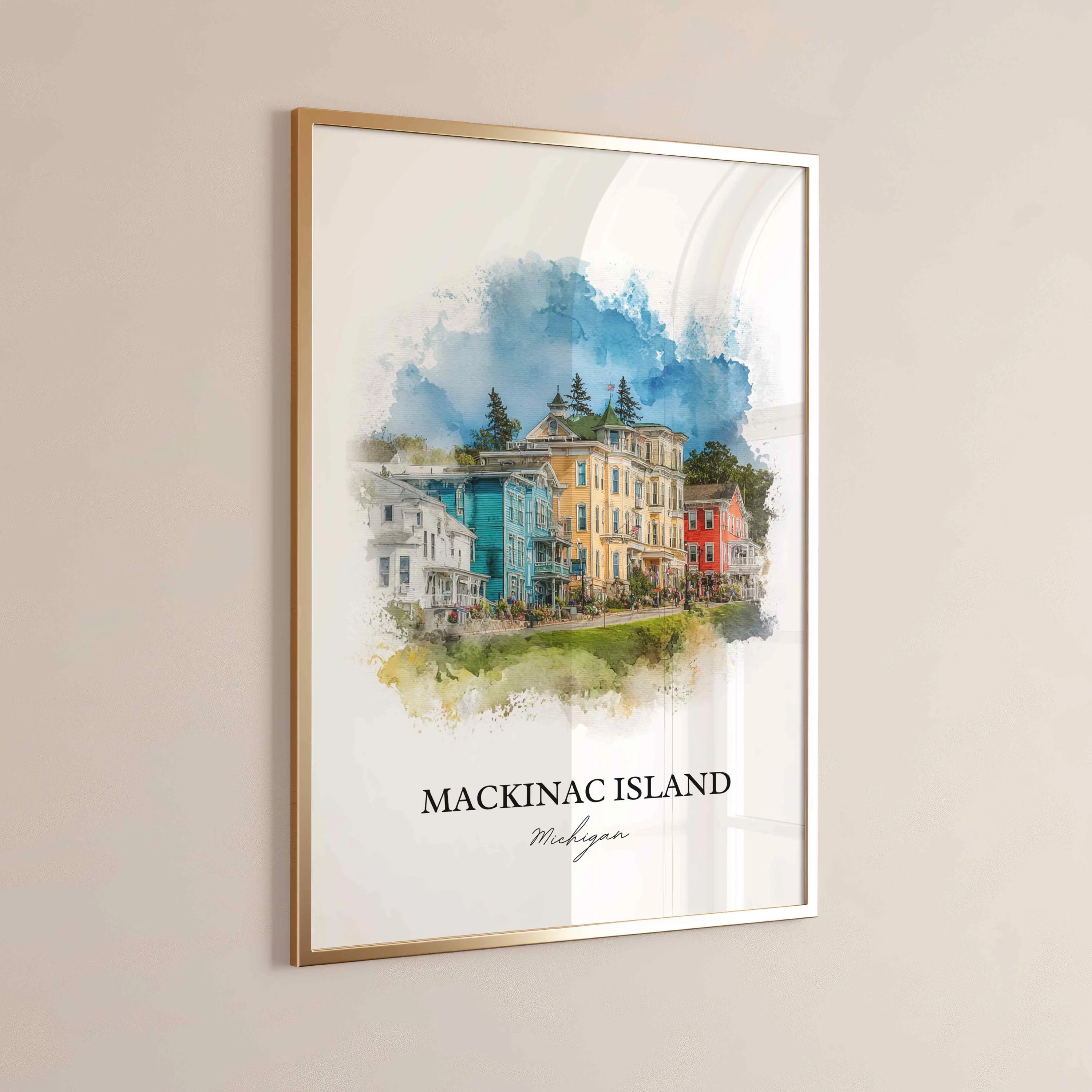 Mackinac Island, Michigan – Watercolor Art Print - Image 6