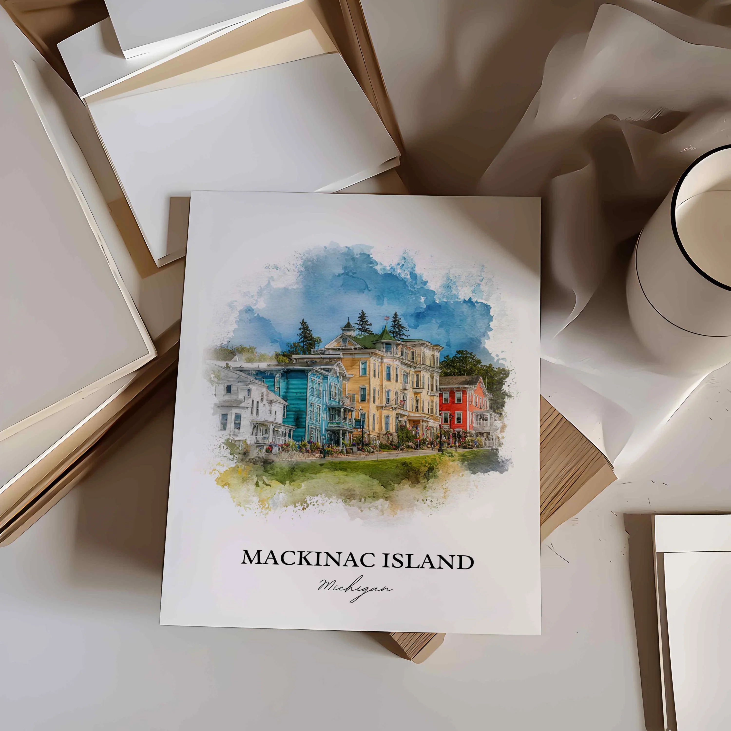 Mackinac Island, Michigan – Watercolor Art Print - Image 9