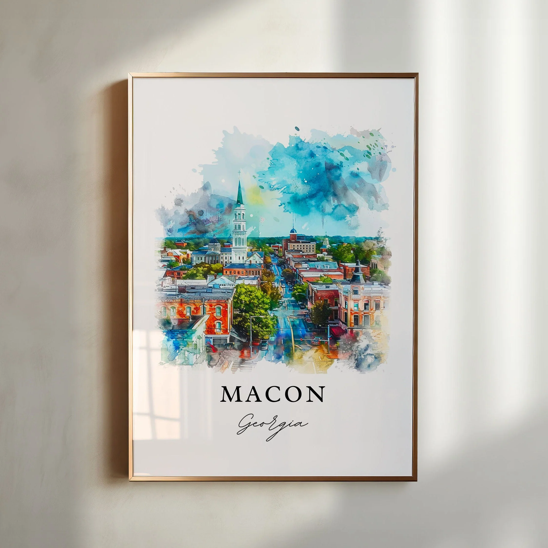 Macon, Georgia – Watercolor Art Print