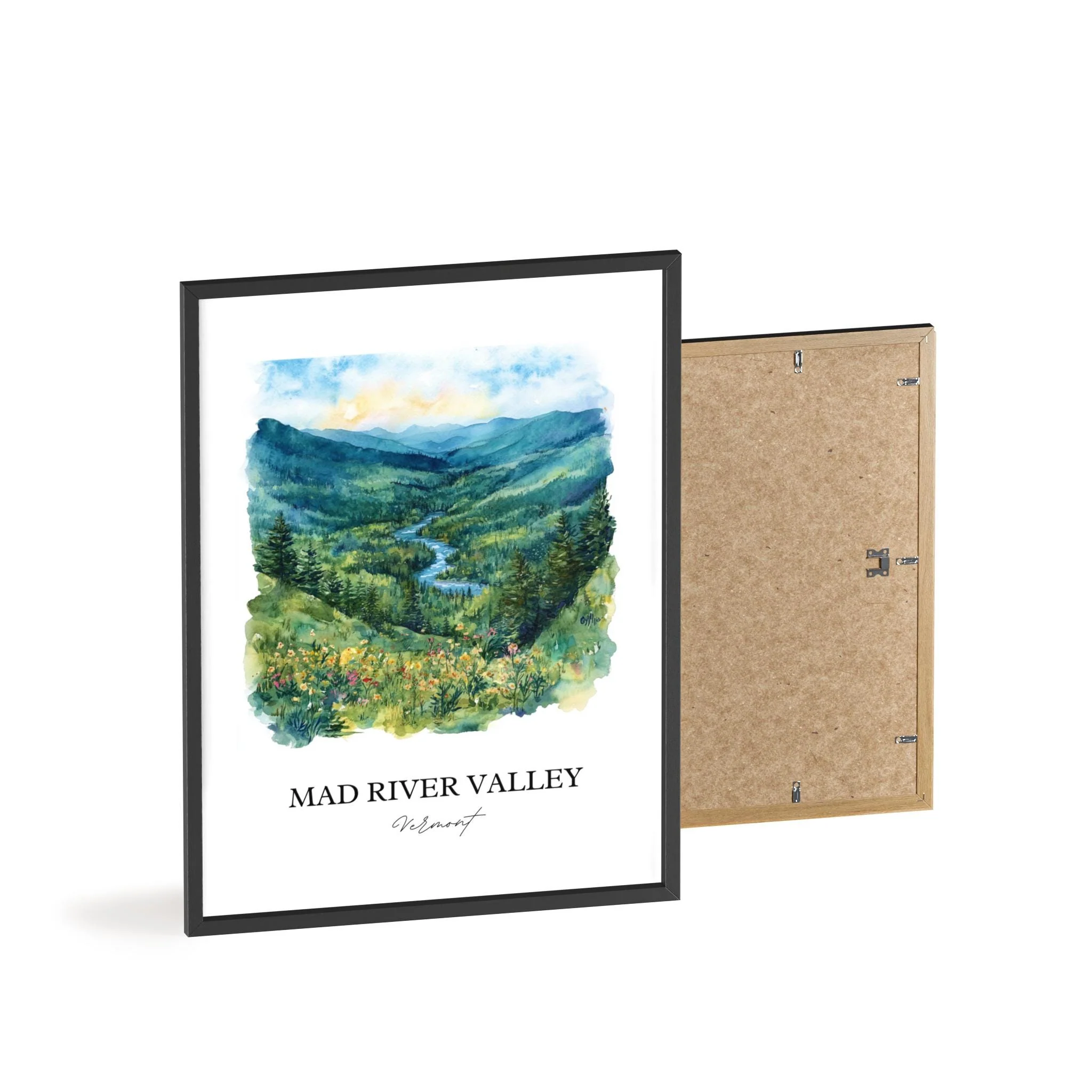 Mad River Valley, Vermont – Watercolor Art Print - Image 8