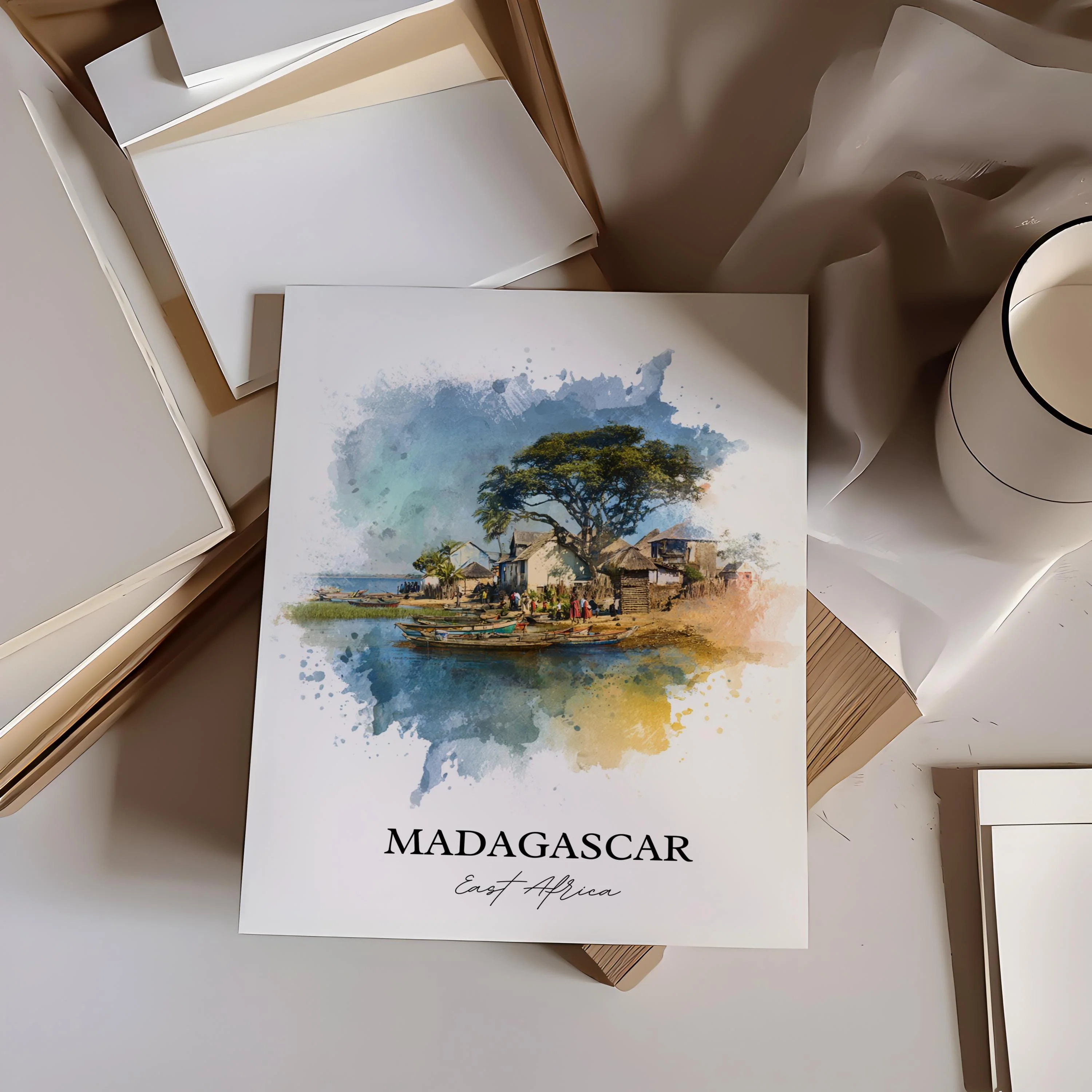 Madagascar, Africa – Watercolor Art Print - Image 6