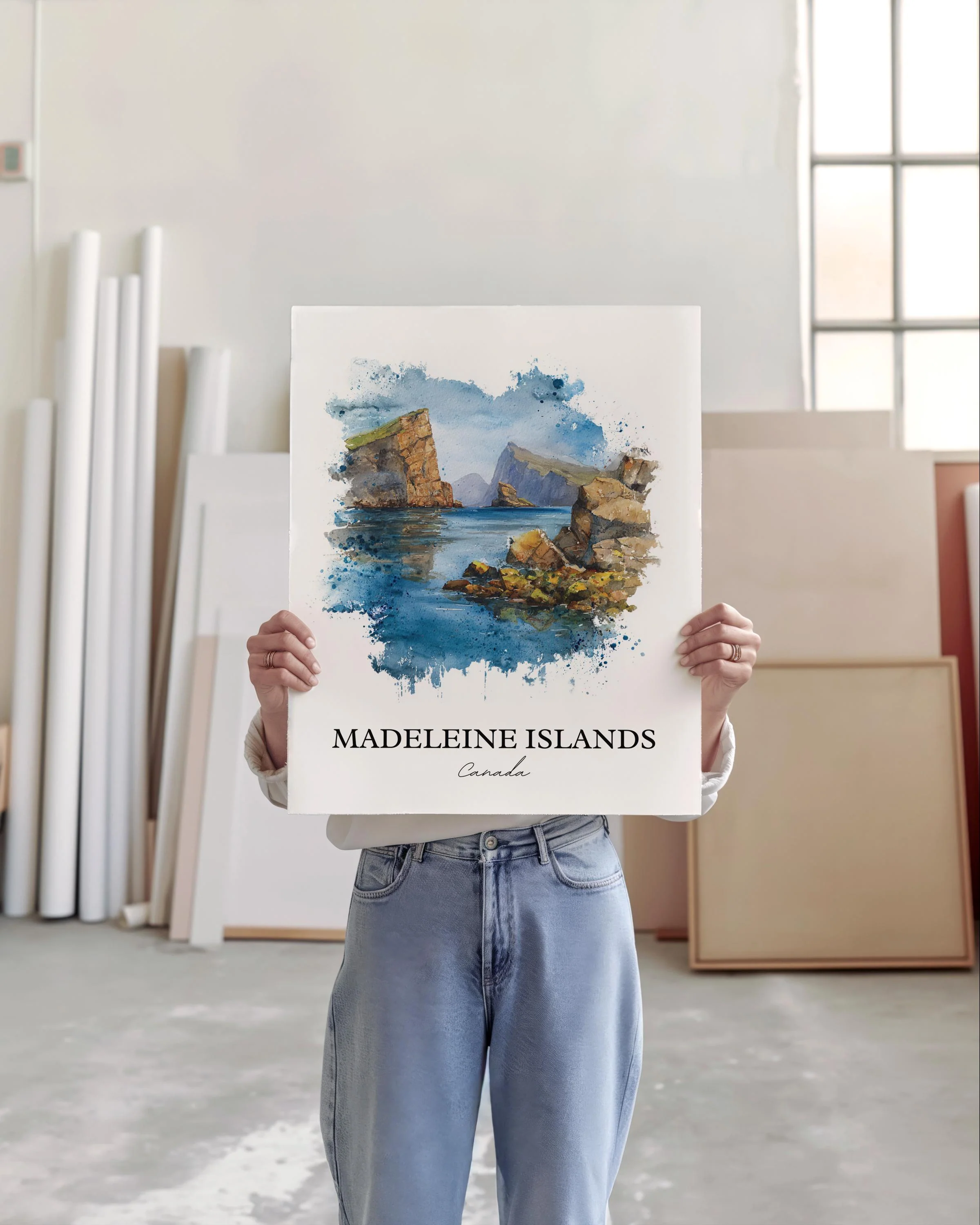 Madeleine Islands, Canada – Watercolor Art Print - Image 3