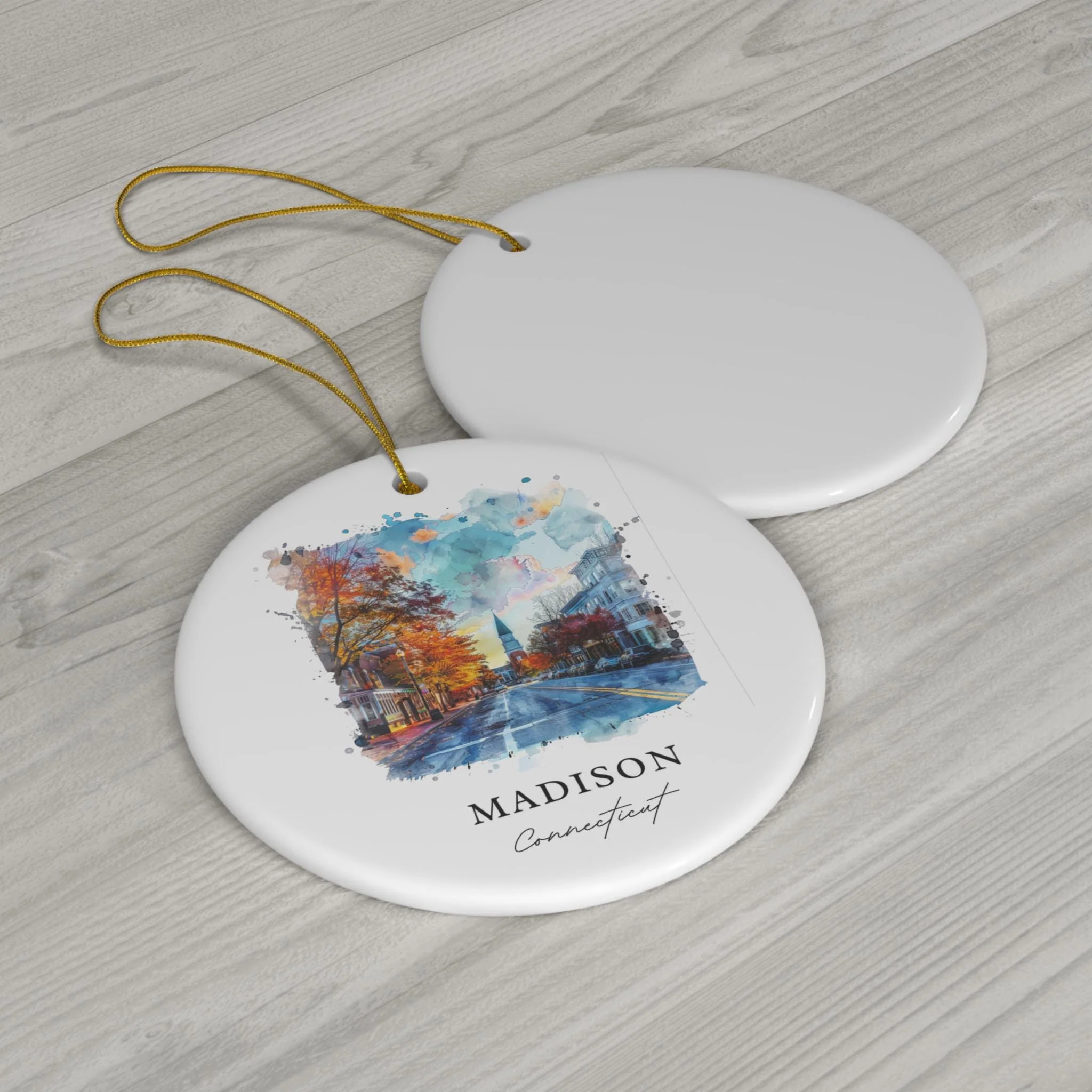 Madison CT Ornament: Unique Madison Connecticut Souvenir, Madison CT Xmas Decor, and Authentic Madison CT Christmas Gift - Image 2