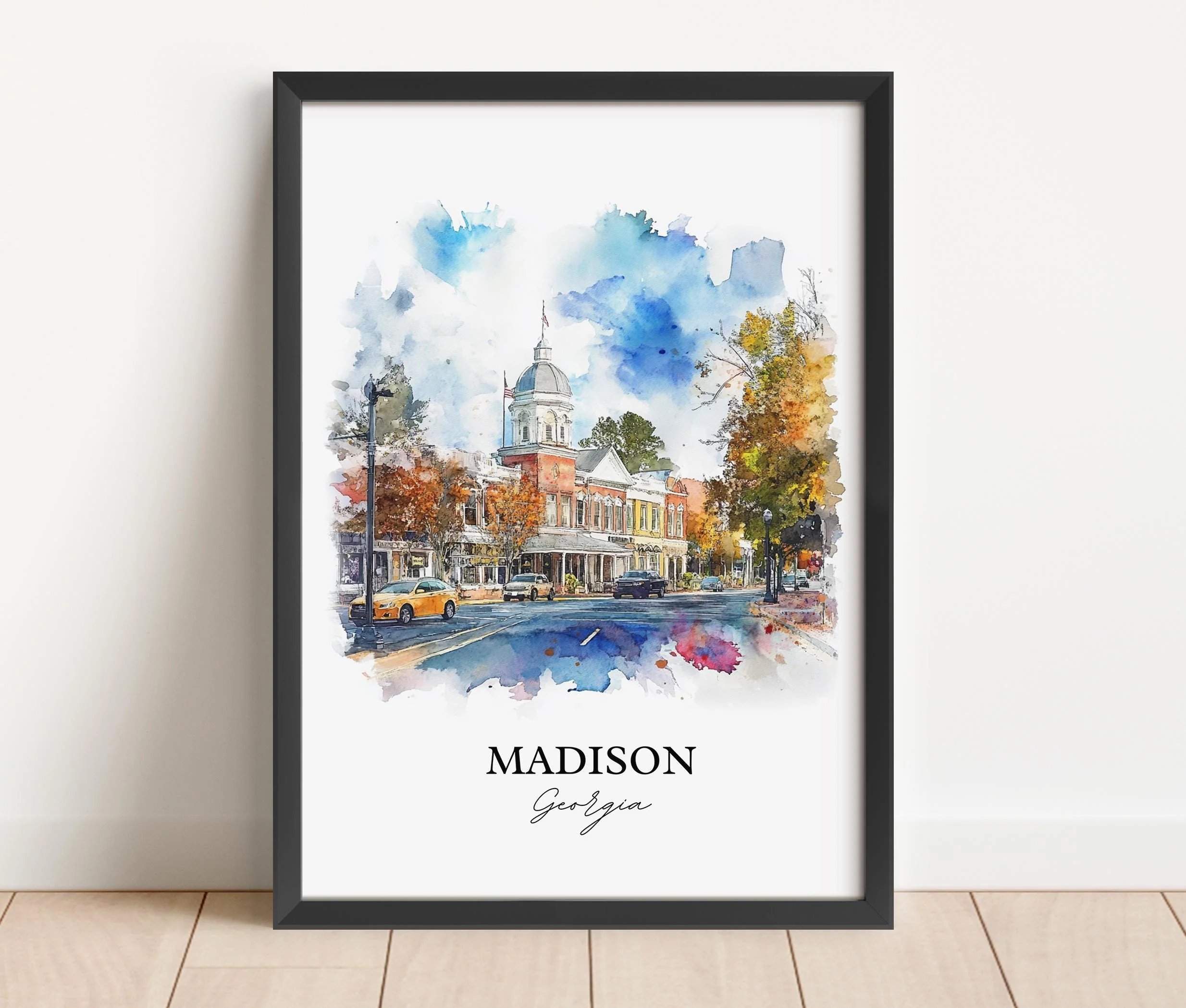 Madison, Georgia, USA – Watercolor Art Print - Image 5