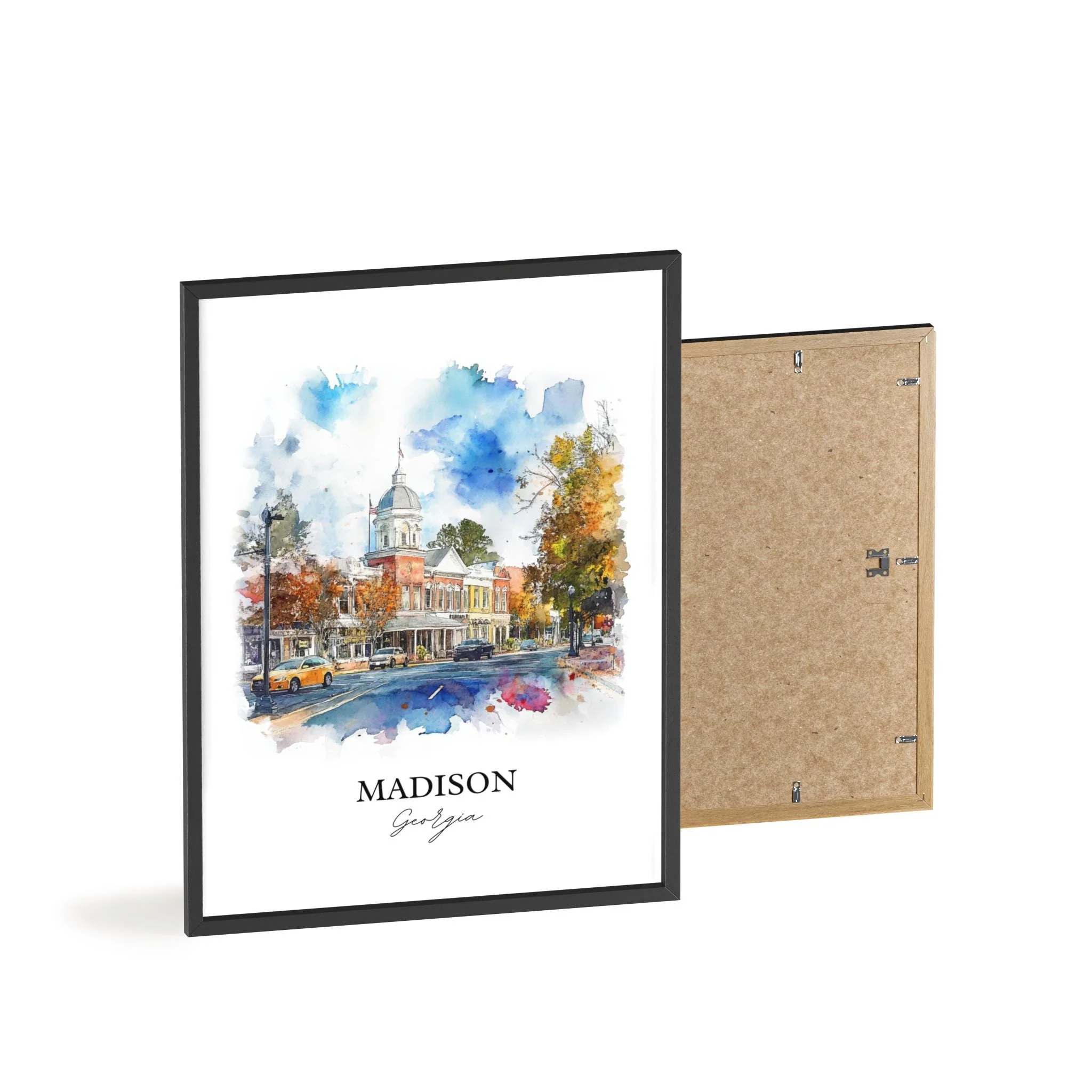 Madison, Georgia, USA – Watercolor Art Print - Image 9