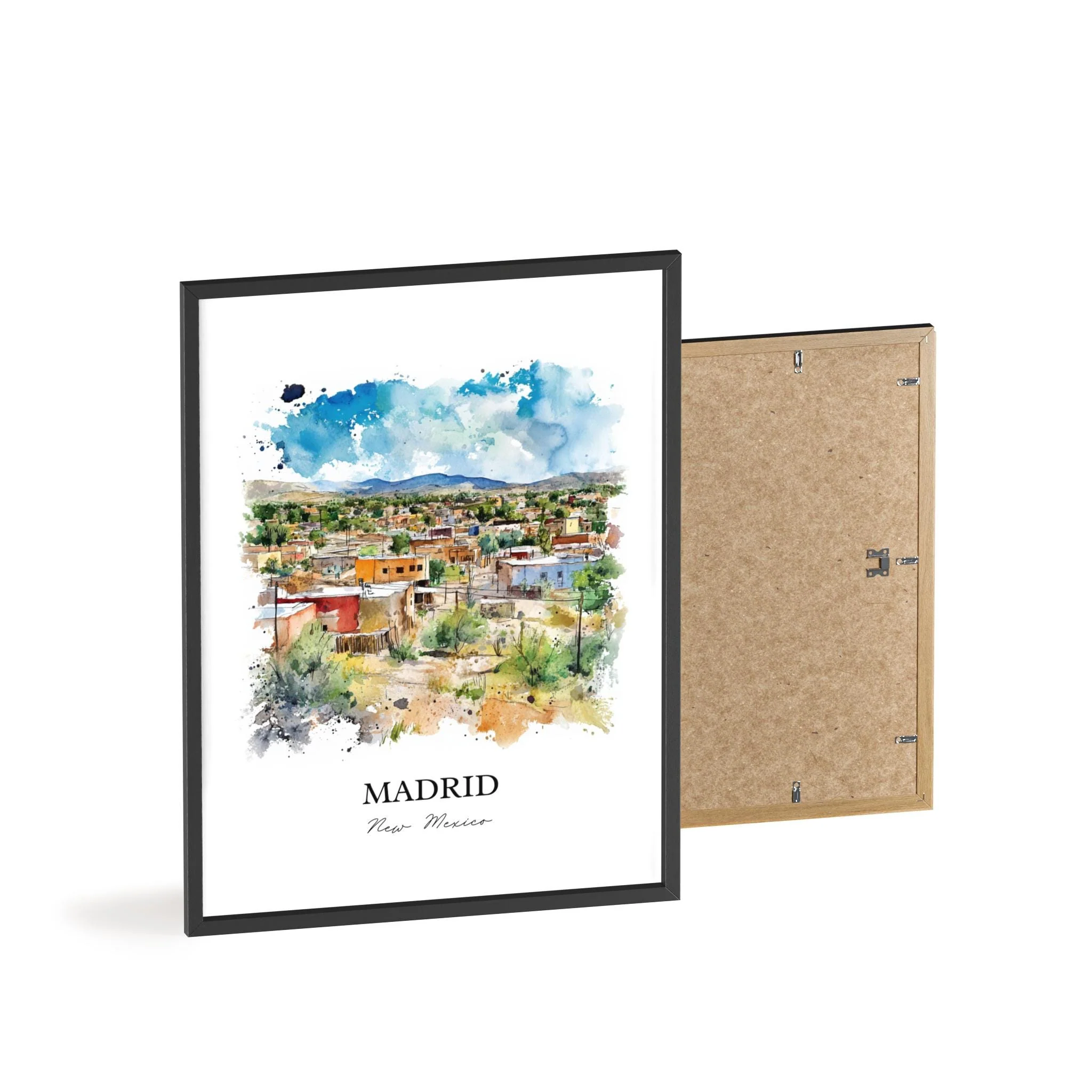 Madrid, New Mexico, USA – Watercolor Art Print - Image 8