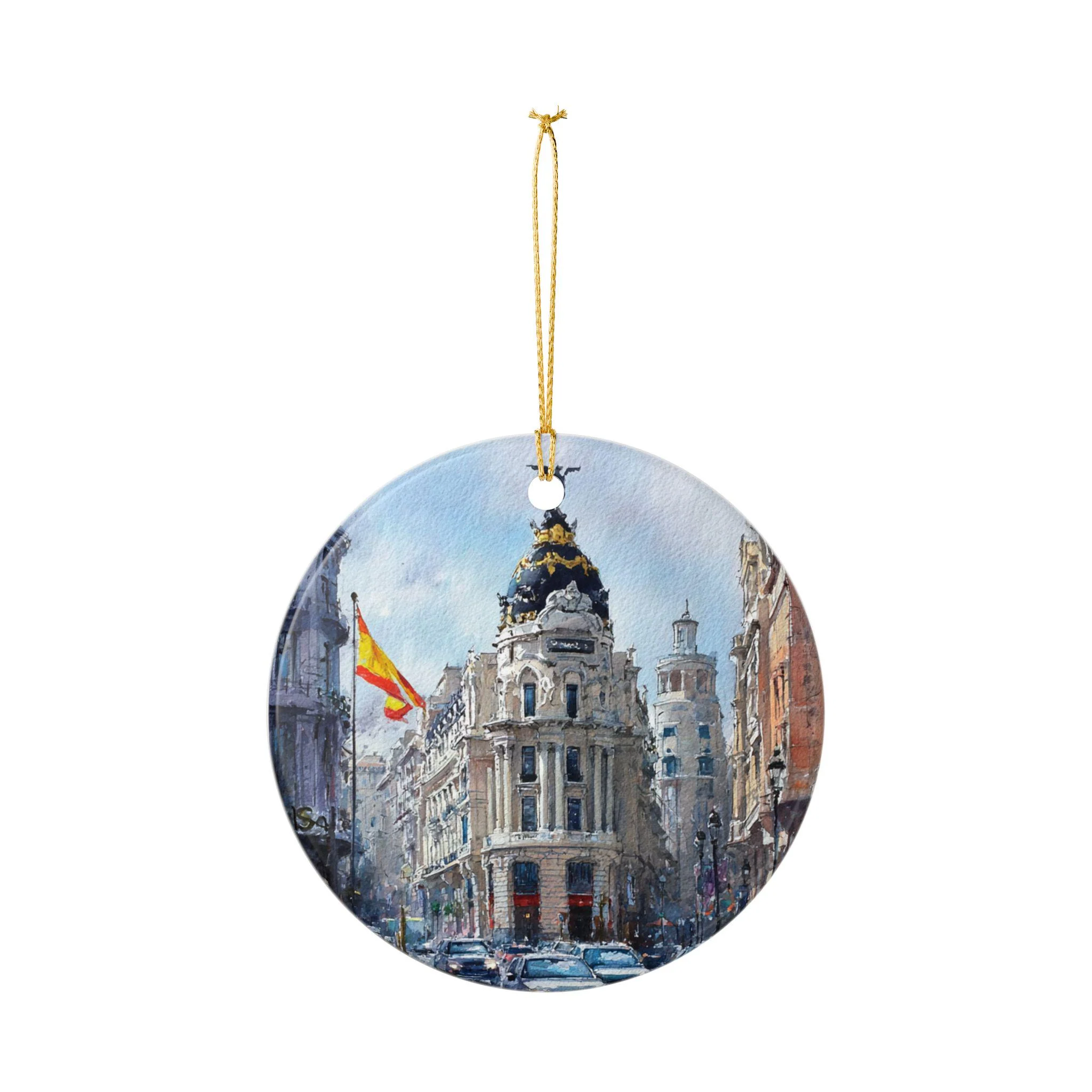 Madrid Spain Ornament: Unique Madrid Souvenir, Madrid Xmas Decor, and Authentic Madrid Skyline Gift - Image 2