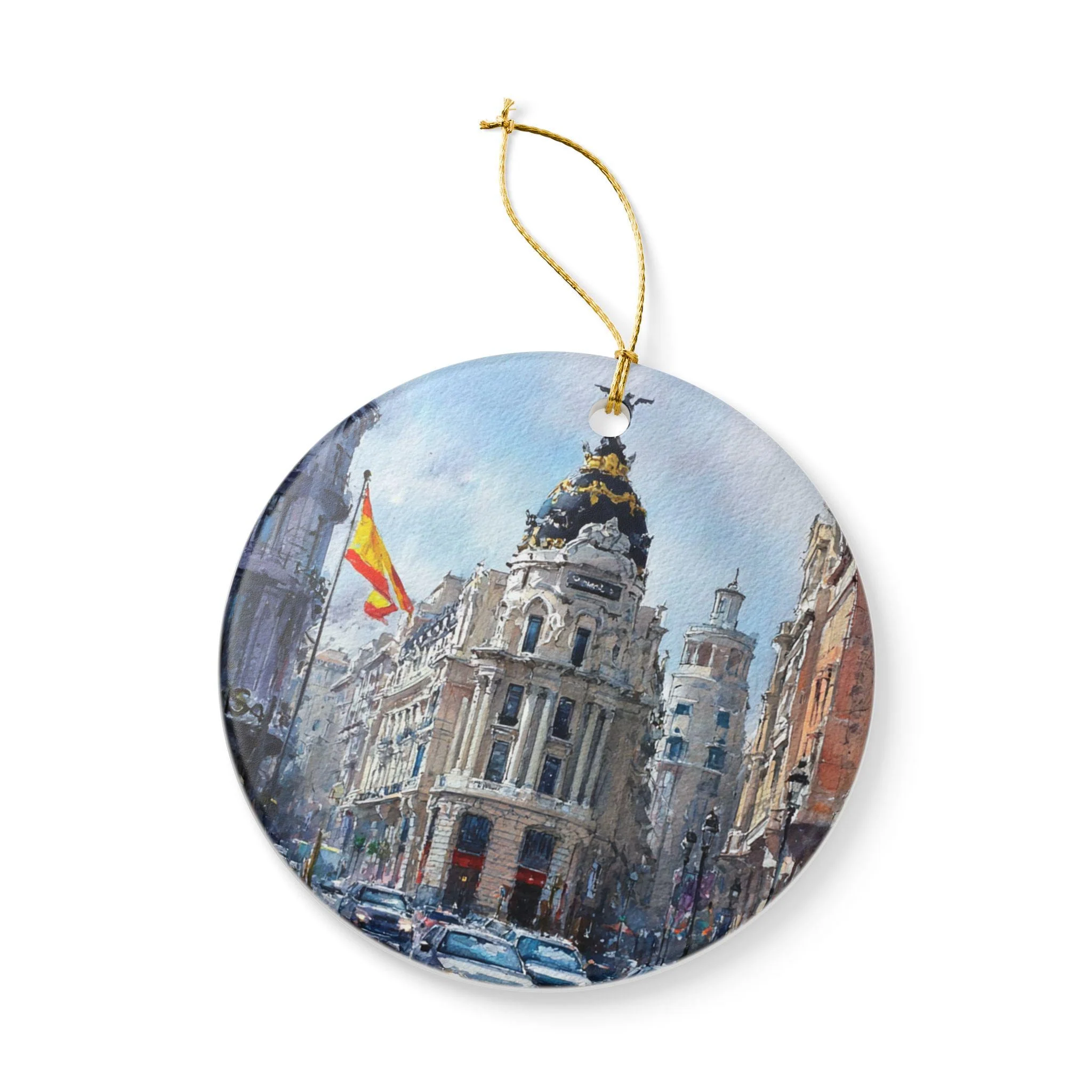 Madrid Spain Ornament: Unique Madrid Souvenir, Madrid Xmas Decor, and Authentic Madrid Skyline Gift - Image 4