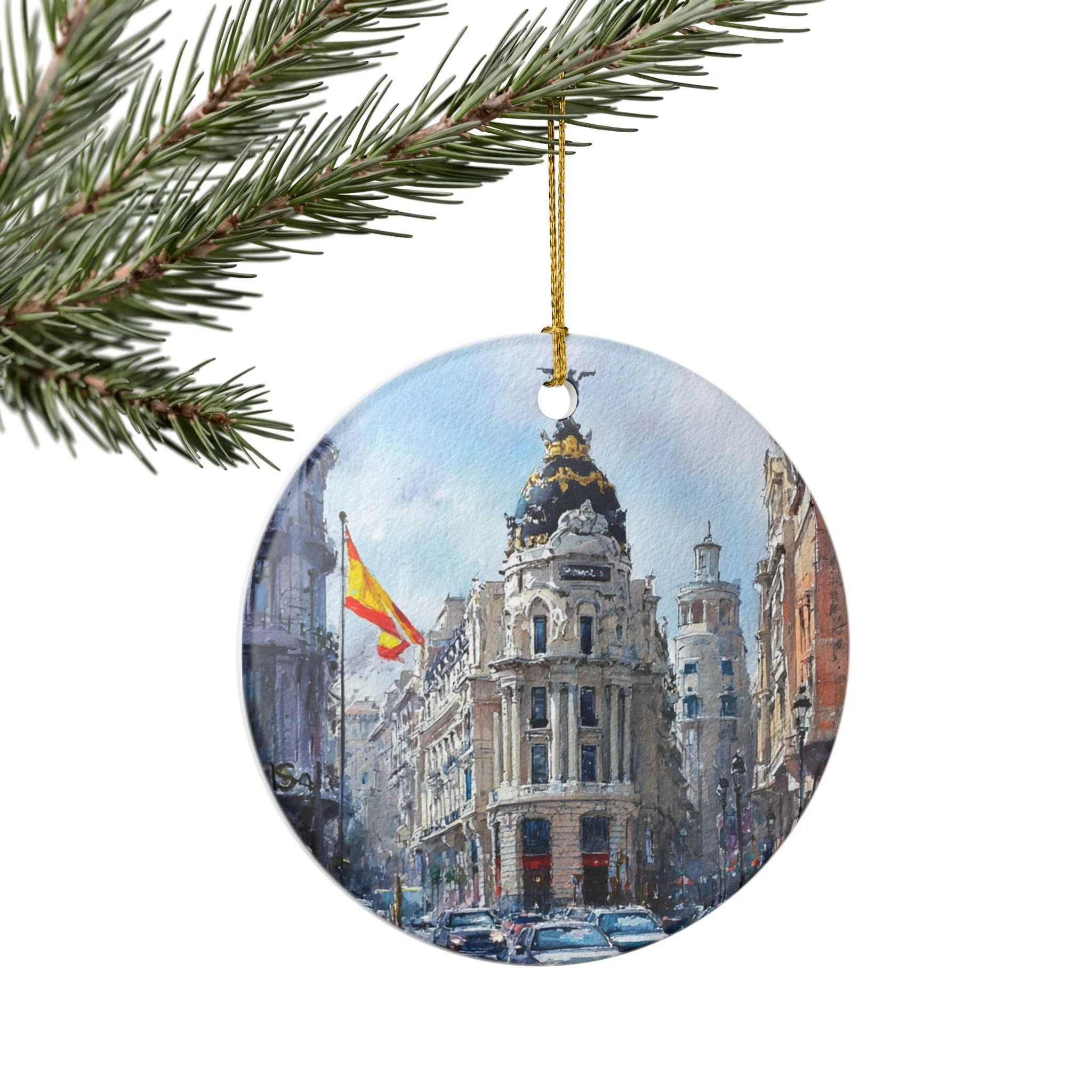 Madrid Spain Ornament: Unique Madrid Souvenir, Madrid Xmas Decor, and Authentic Madrid Skyline Gift - Image 6