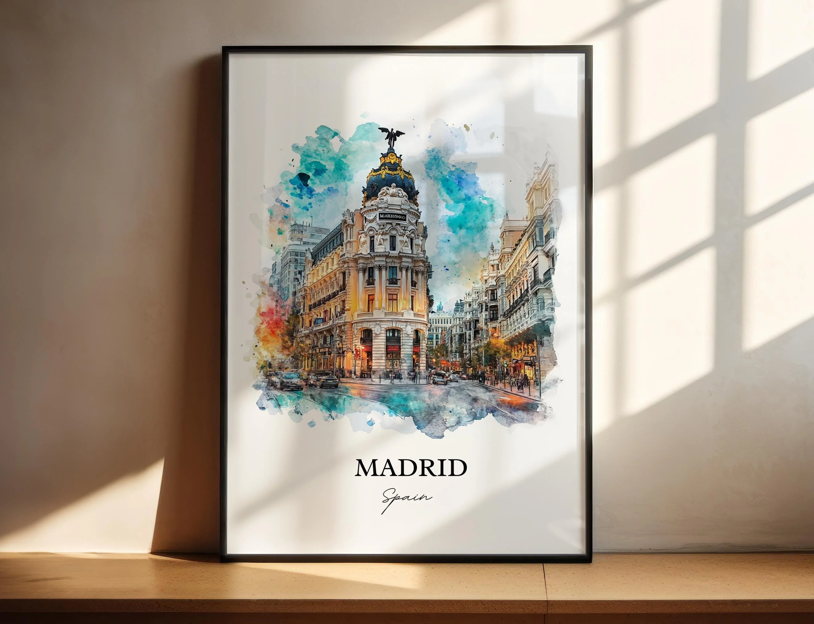 Madrid, Spain – Watercolor Art Print Puerta del Sol