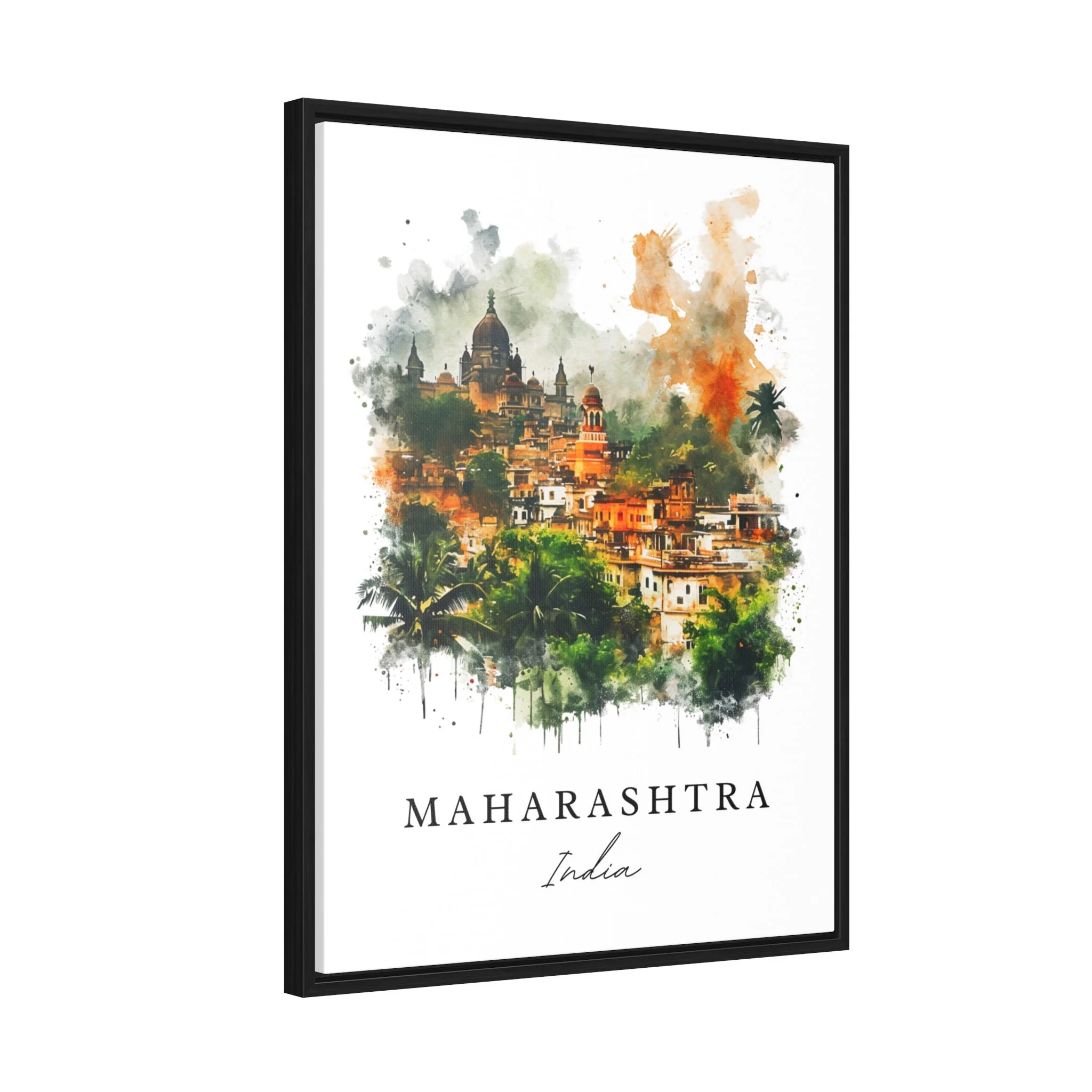 Maharashtra, India – Watercolor Art Print - Image 7